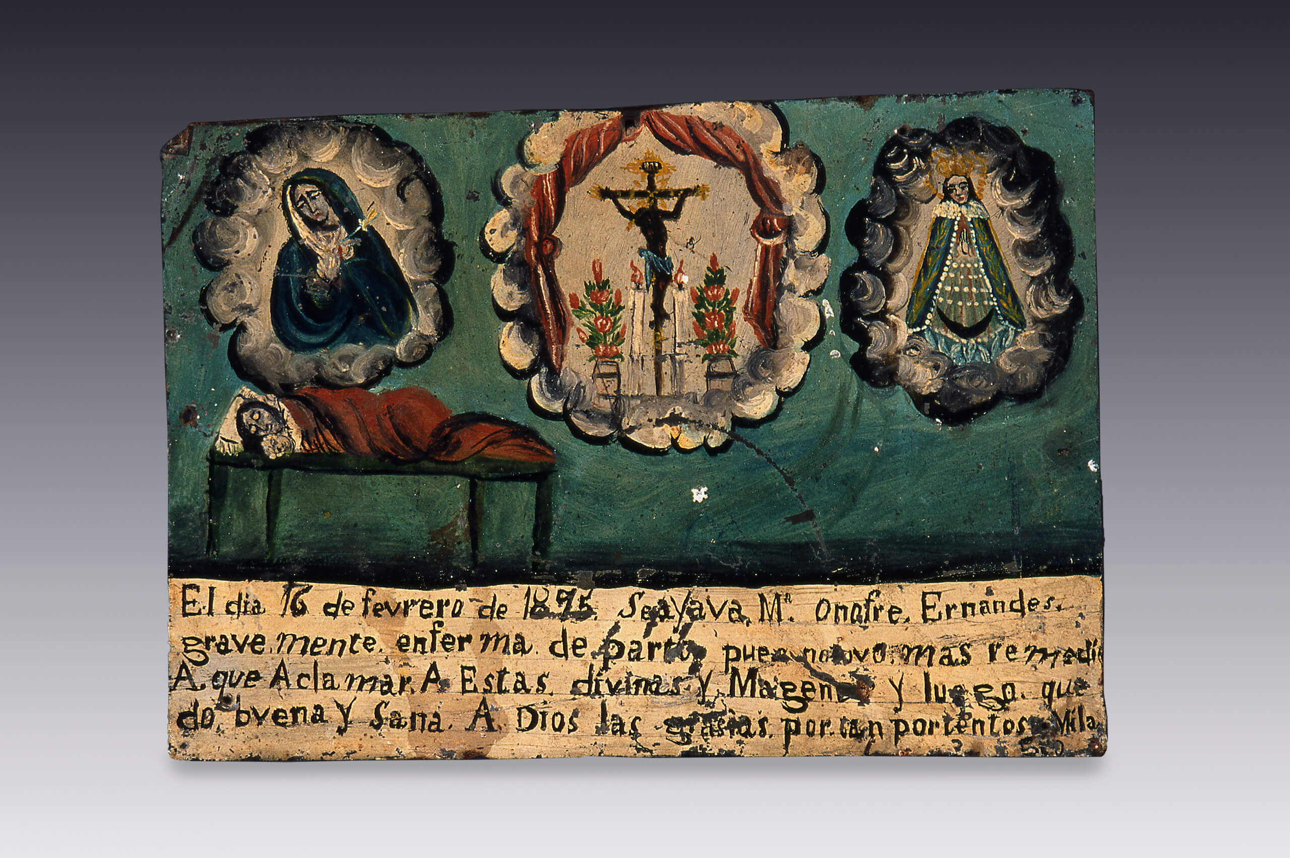 Retablo al Señor del Hospital, Virgen del Rosario, Virgen Dolorosa | Salas de Arte Virreinal y Siglo XIX | Museo Amparo, Puebla