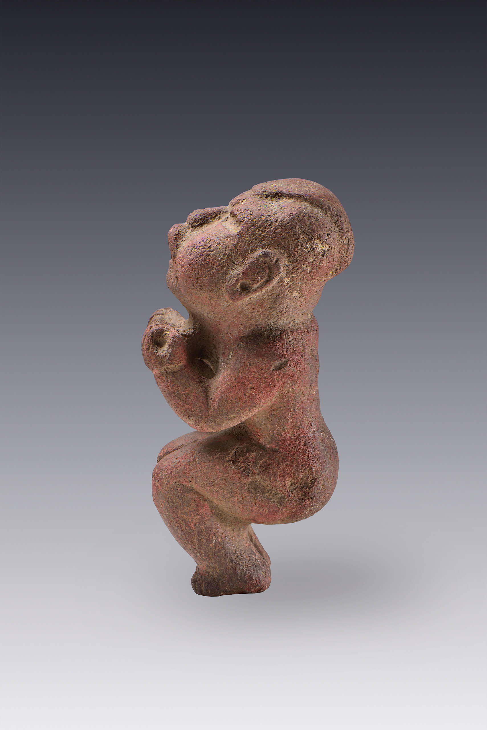 Personaje en actitud de esfuerzo | El México antiguo. Salas de Arte Prehispánico | Museo Amparo, Puebla