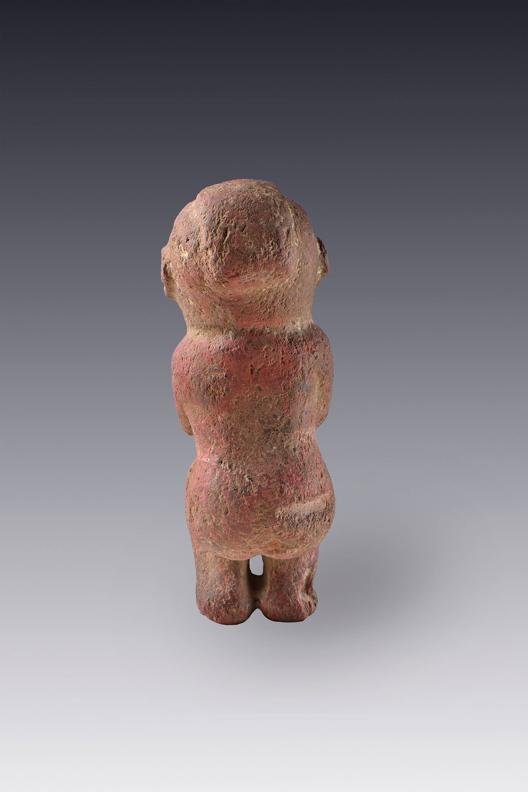Personaje en actitud de esfuerzo | El México antiguo. Salas de Arte Prehispánico | Museo Amparo, Puebla