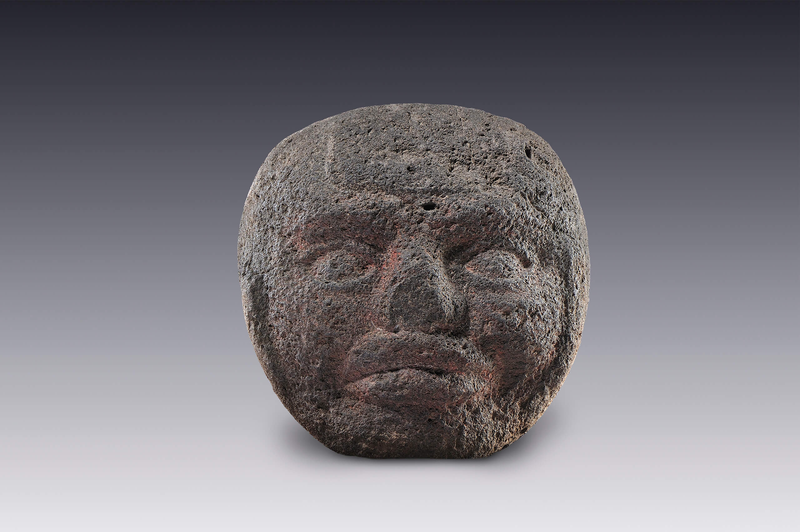 Cabeza humana | El México antiguo. Salas de Arte Prehispánico | Museo Amparo, Puebla