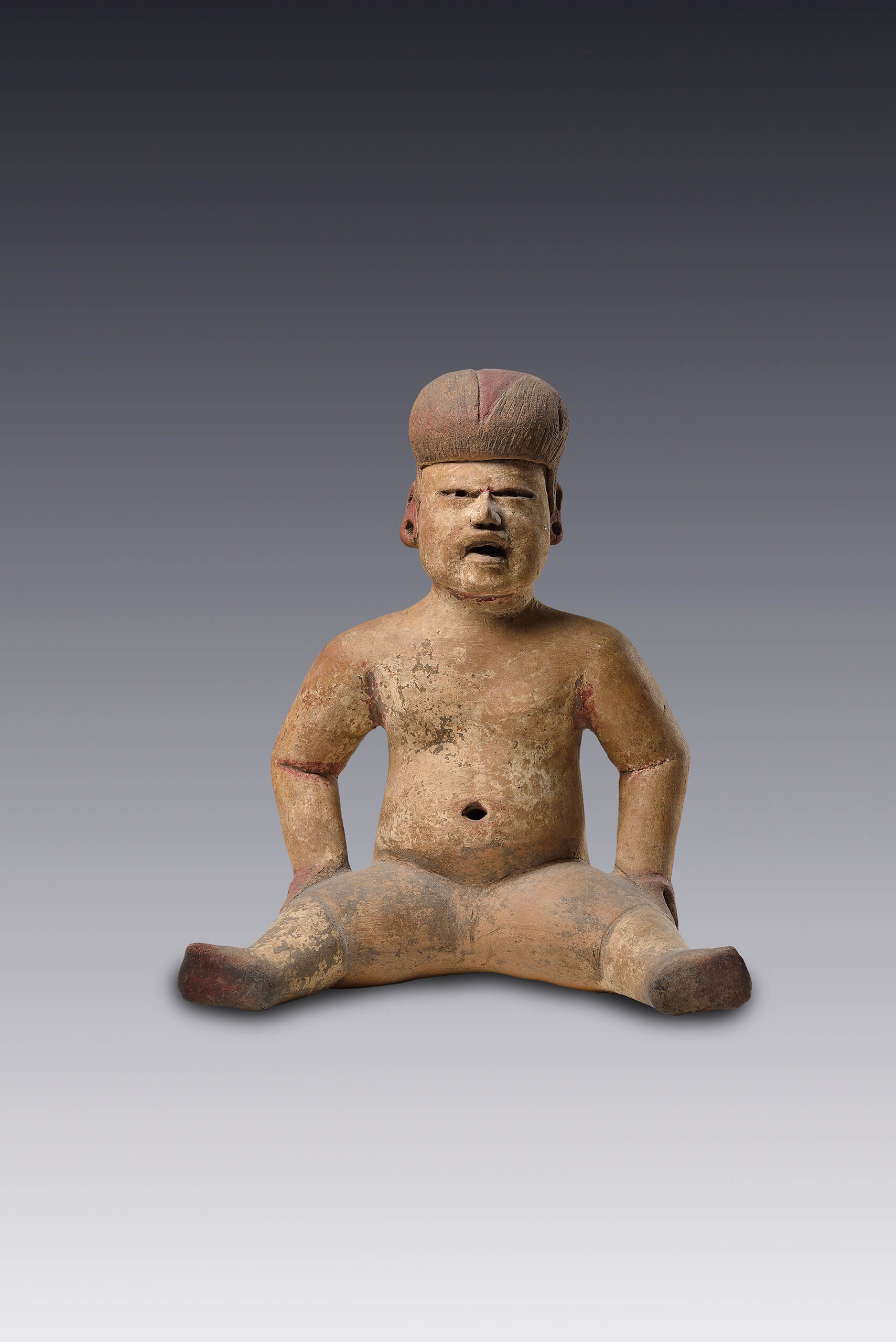 Figura humana sentada | El México antiguo. Salas de Arte Museo Amparo, Puebla