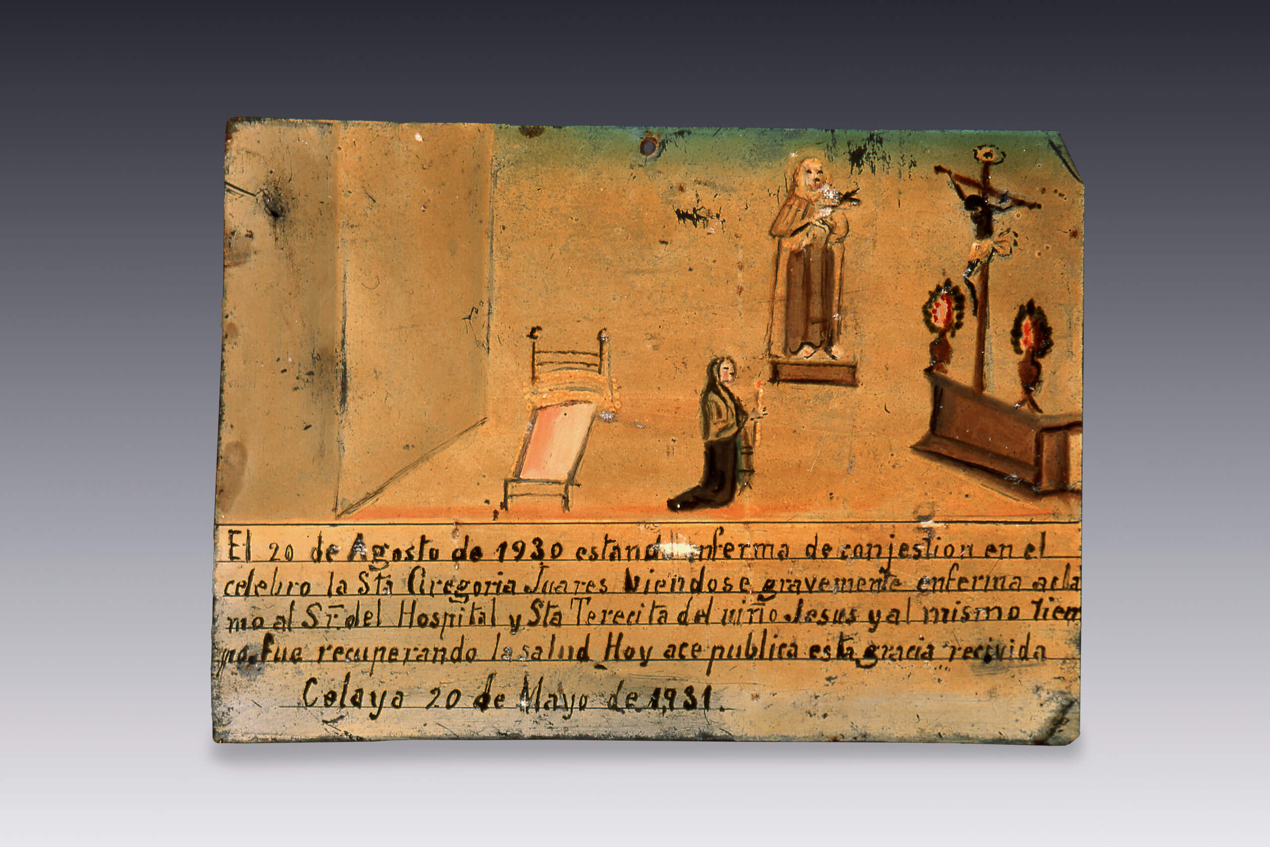 Retablo al Señor del Hospital, Santa Teresita del Niño Jesús | Salas de Arte Virreinal y Siglo XIX | Museo Amparo, Puebla