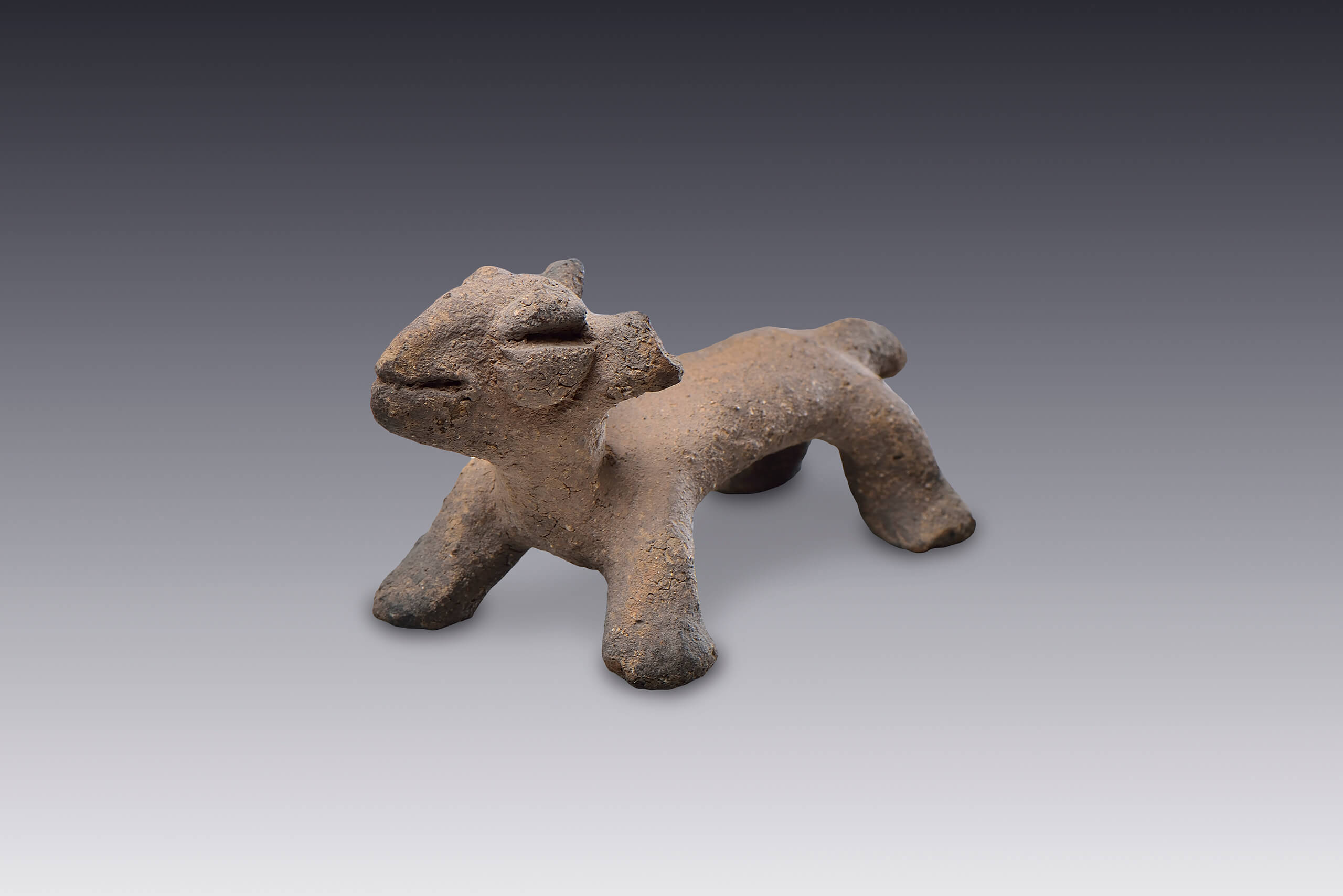 Figurilla de cuadrúpedo ¿felino? | El México antiguo. Salas de Arte Prehispánico | Museo Amparo, Puebla