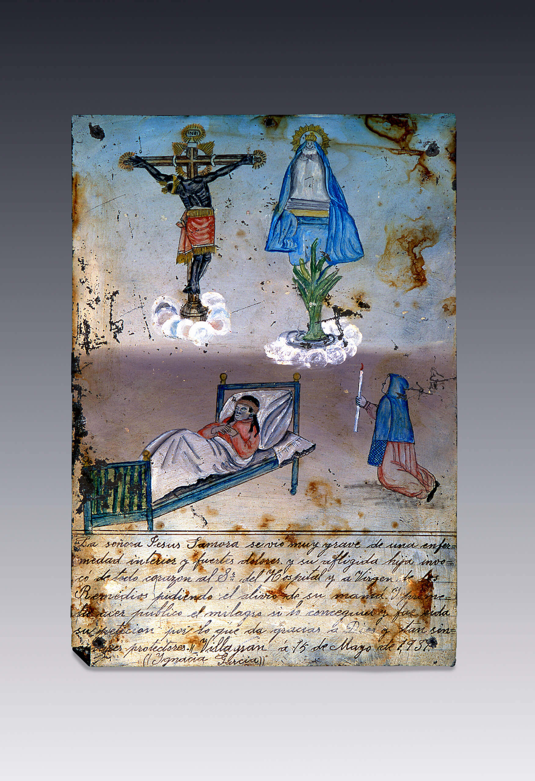 Retablo al Señor del Hospital, Virgen de los Remedios | Salas de Arte Virreinal y Siglo XIX | Museo Amparo, Puebla