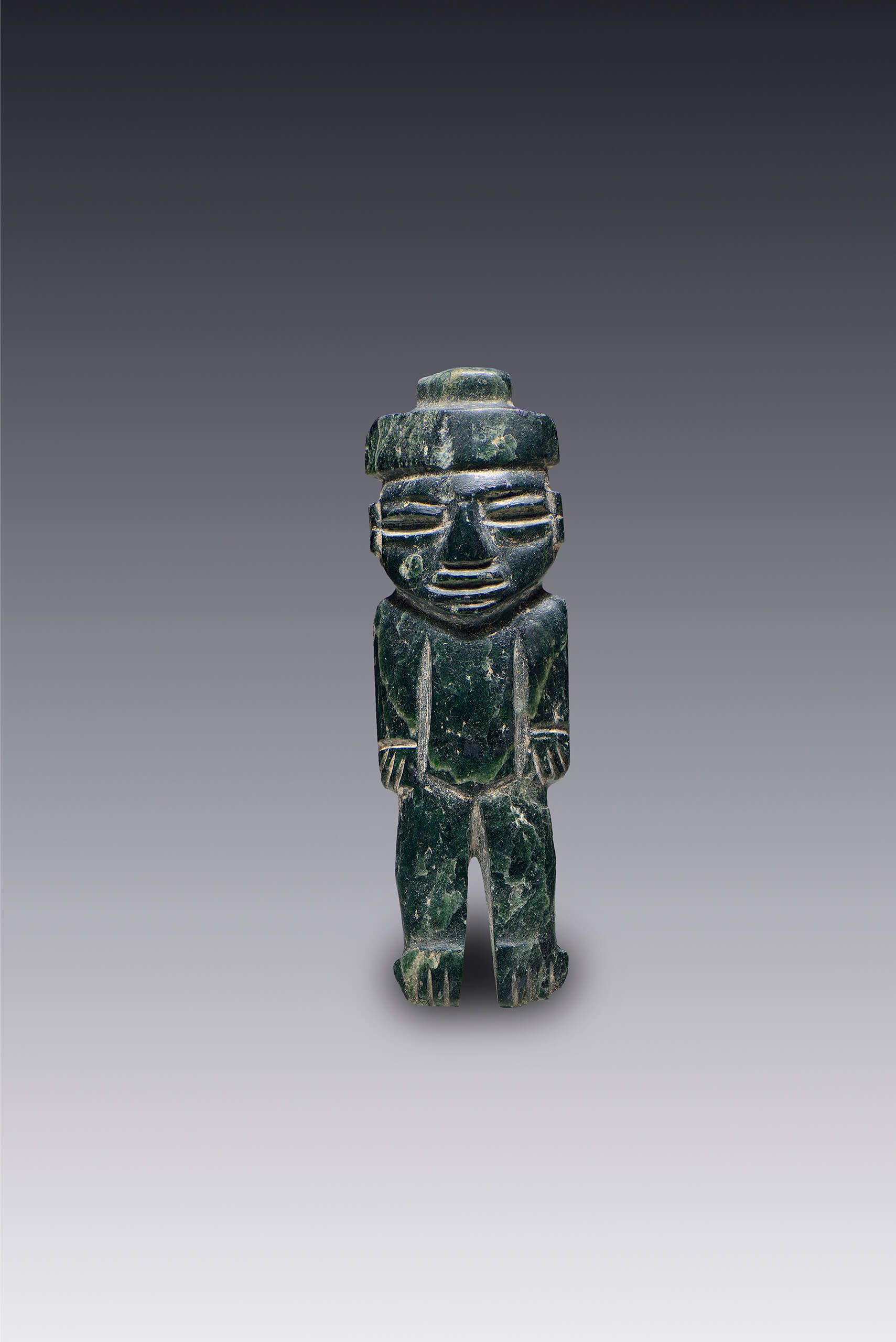 Hombre con tocado y brazos extendidos | El México antiguo. Salas de Arte Prehispánico | Museo Amparo, Puebla