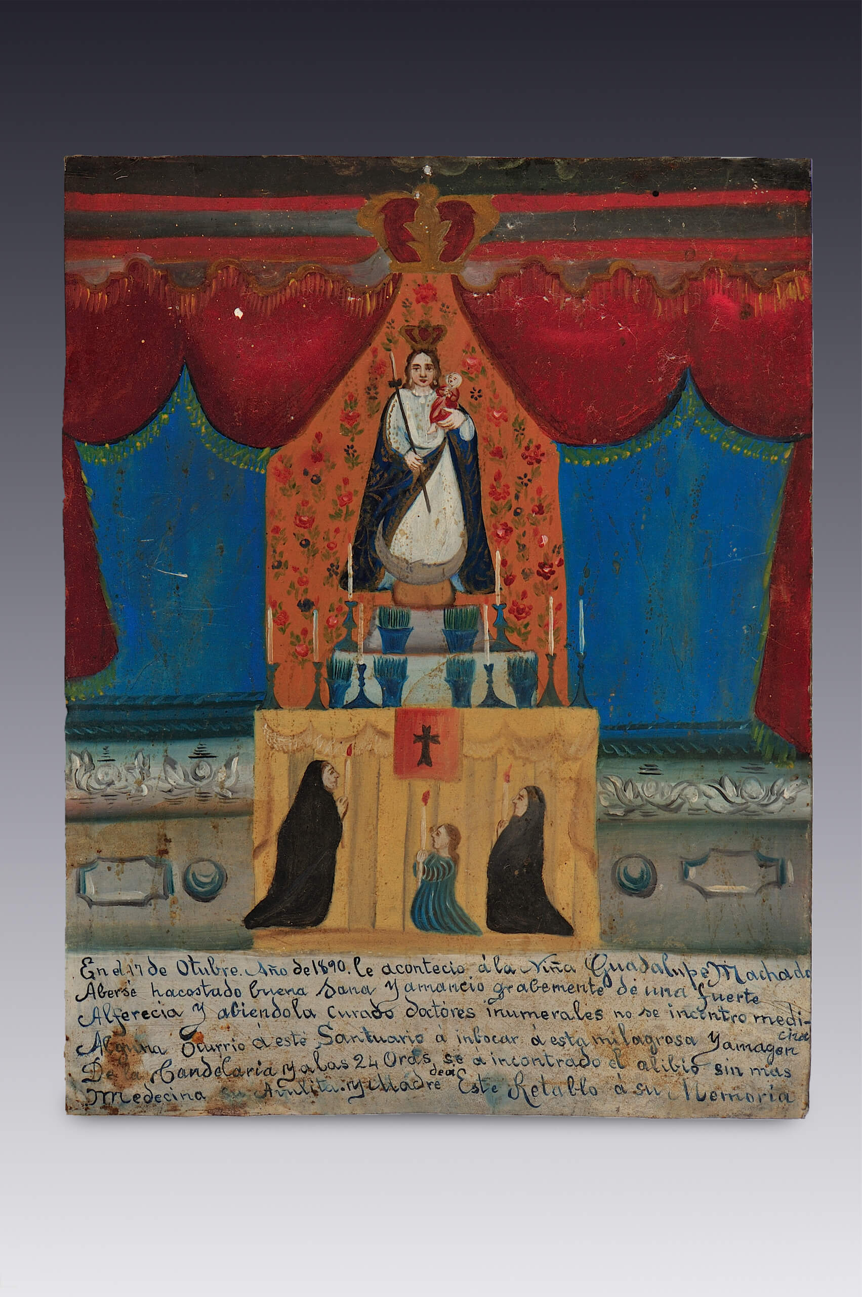 Retablo a la Virgen de la Candelaria | Testimonios de fe: Colección de Exvotos del Museo Amparo | Museo Amparo, Puebla