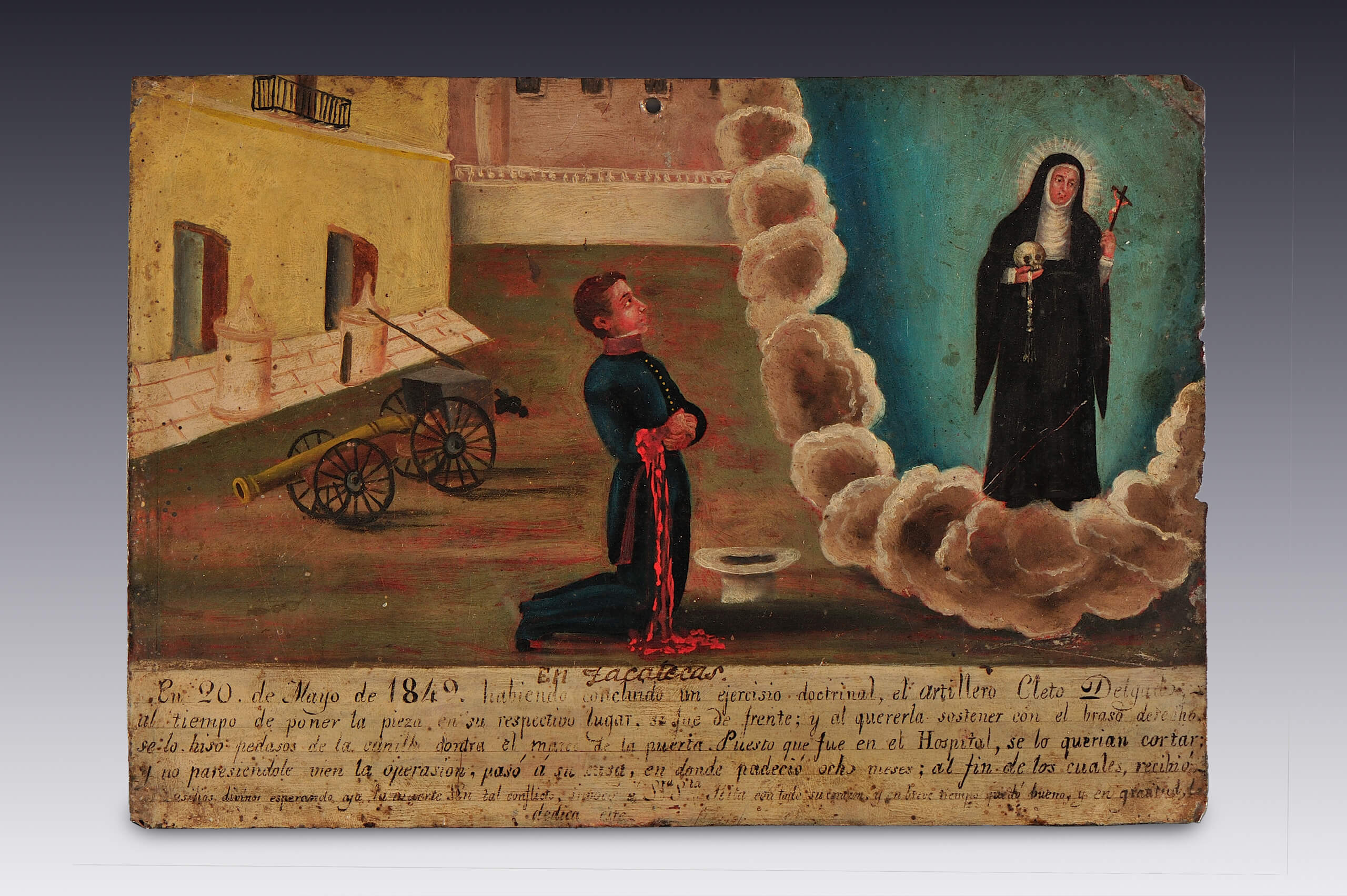 Retablo a Santa Rita de Casia | Testimonios de fe: Colección de Exvotos del Museo Amparo | Museo Amparo, Puebla