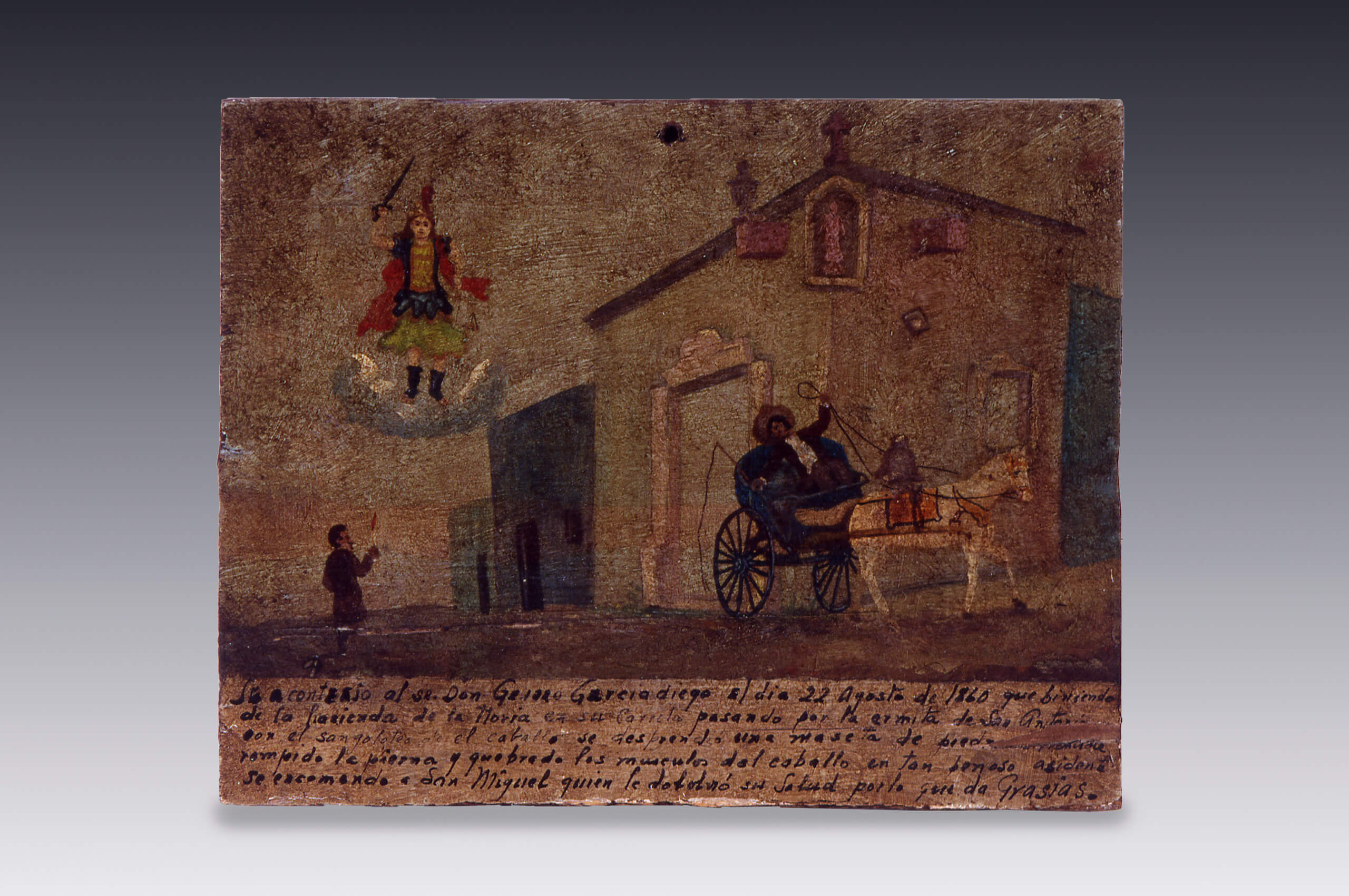 Retablo a San Miguel Arcángel | Testimonios de fe: Colección de Exvotos del Museo Amparo | Museo Amparo, Puebla