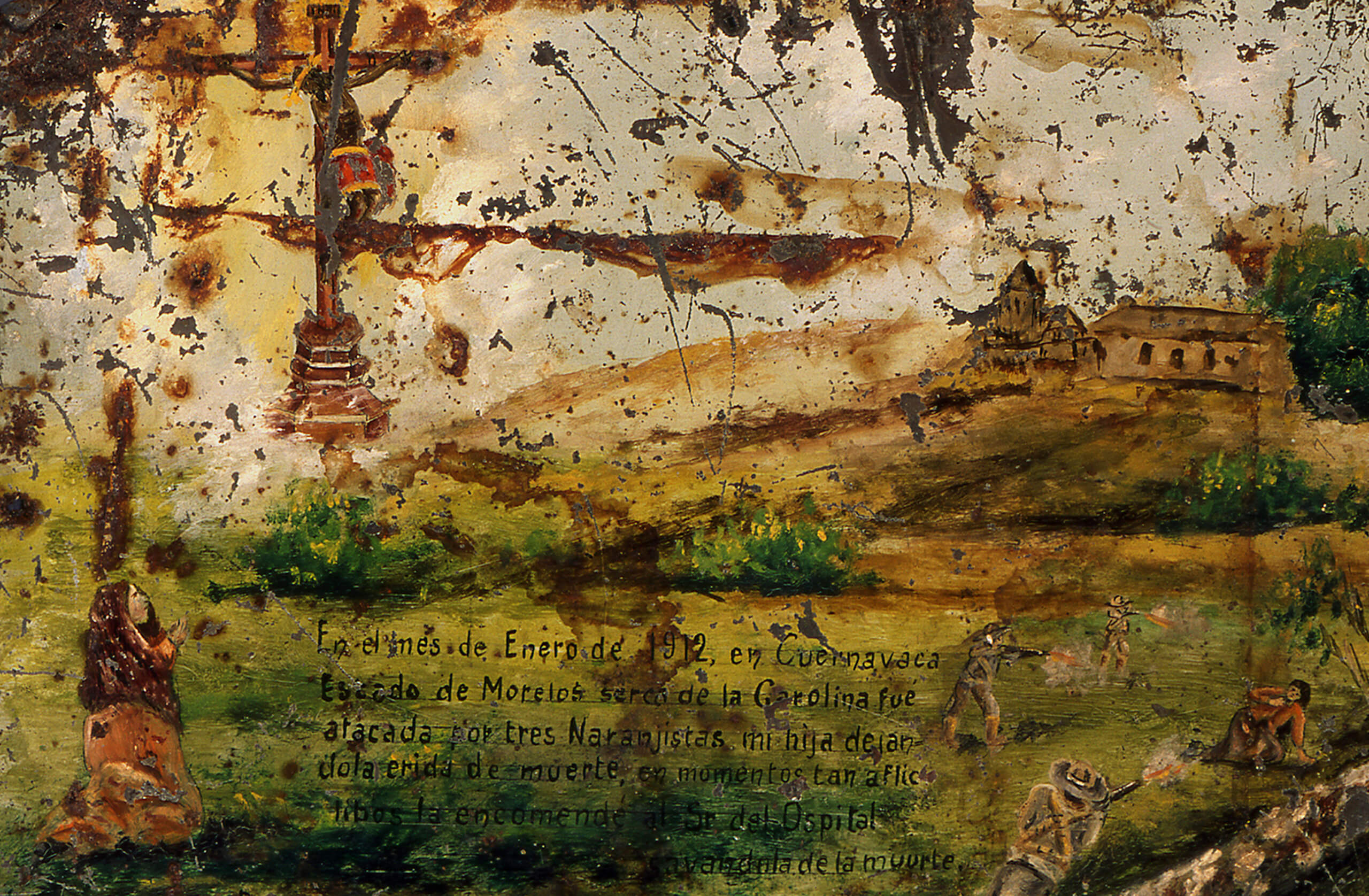 Retablo al Señor del Hospital | Testimonios de fe: Colección de Exvotos del Museo Amparo | Museo Amparo, Puebla