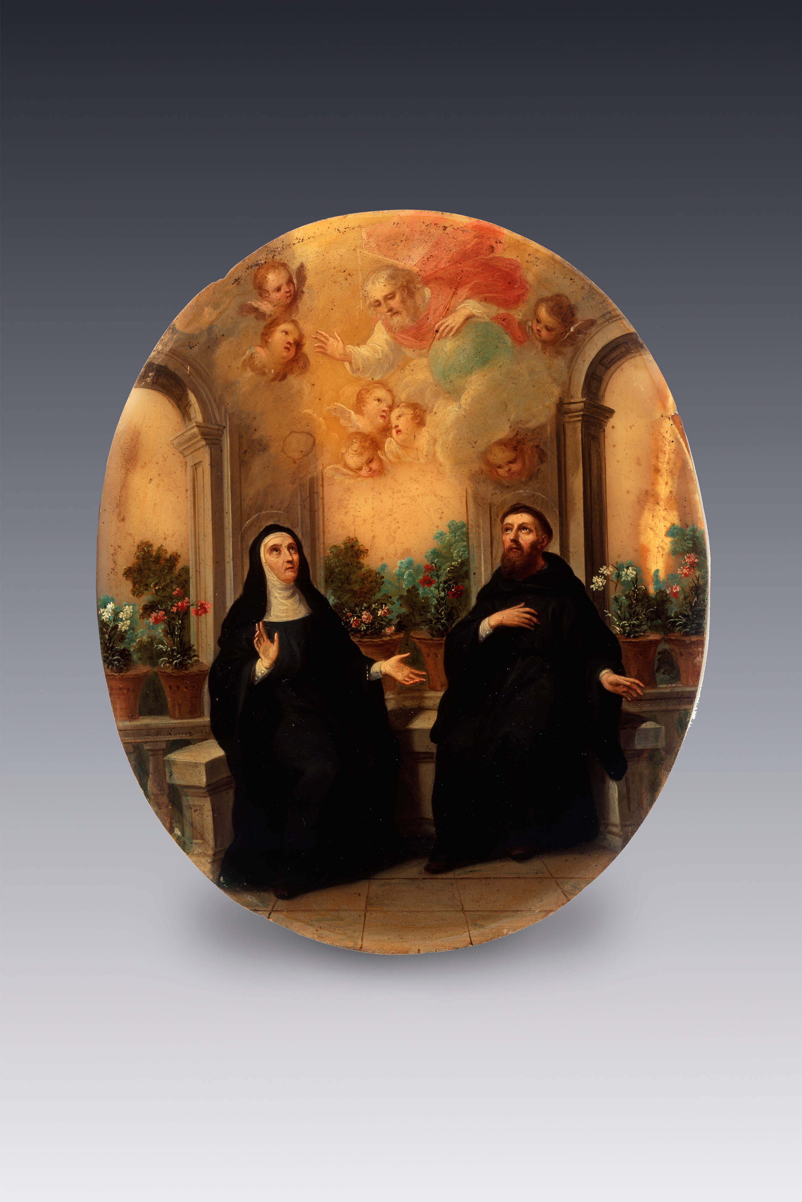 Sacra conversación entre Santa Mónica y San Agustín | Salas de Arte Virreinal y Siglo XIX | Museo Amparo, Puebla