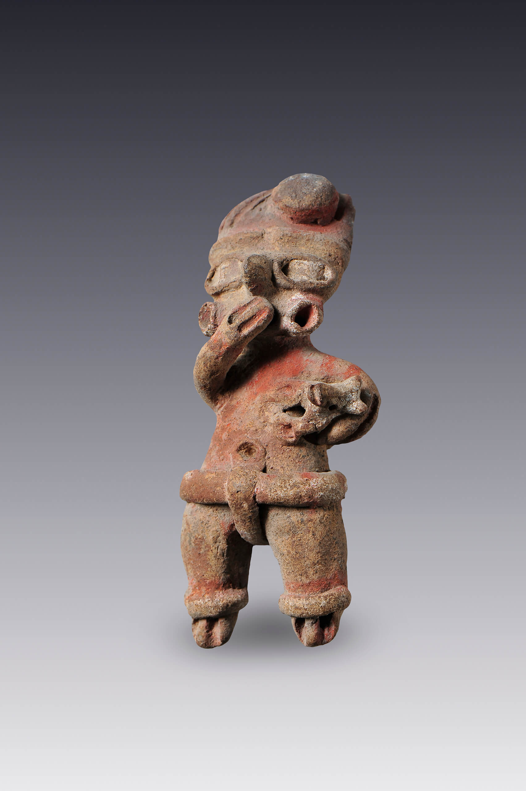 Personaje con perro | El México antiguo. Salas de Arte Prehispánico | Museo Amparo, Puebla