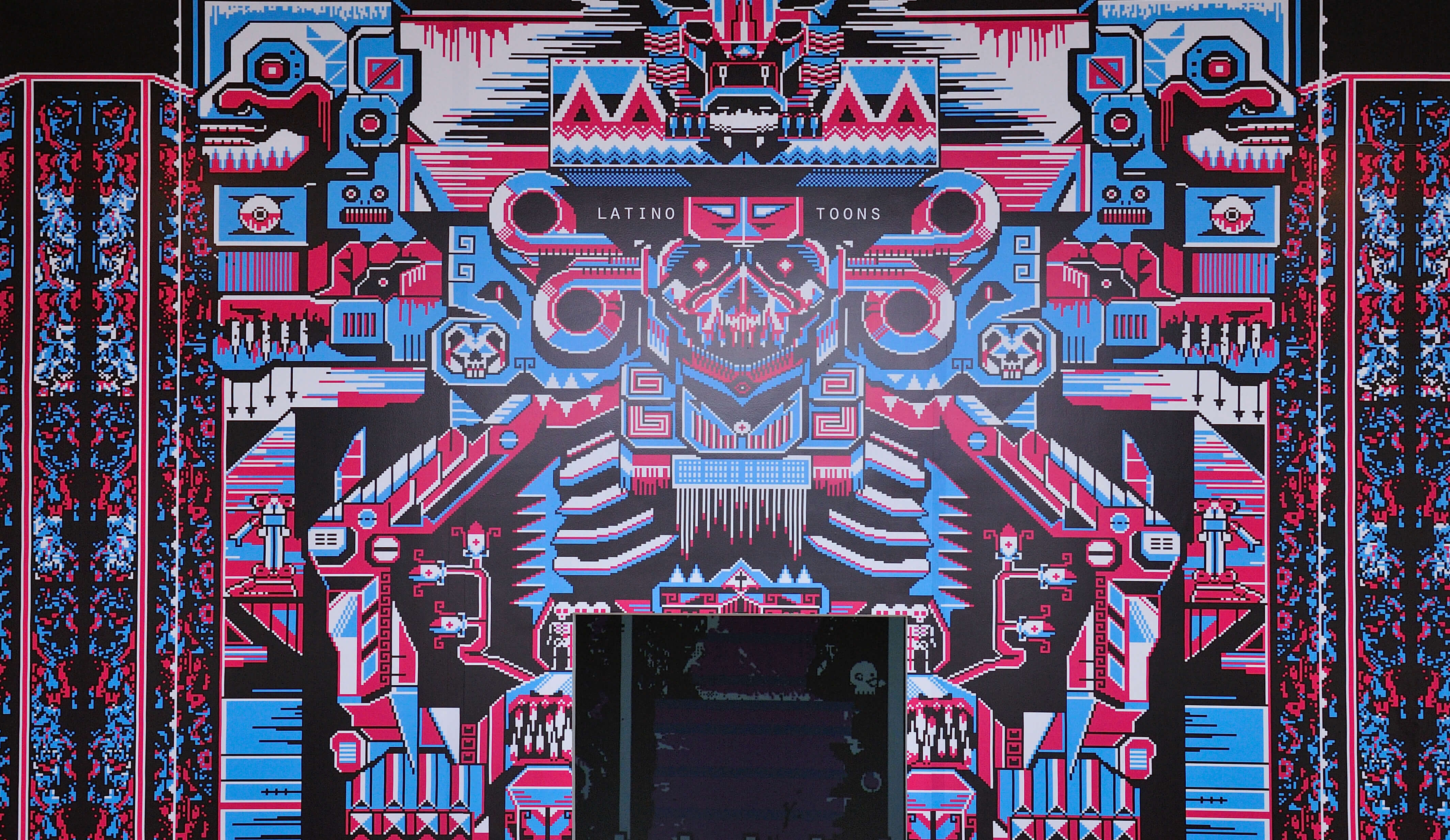 Pixel Death (Mictlán) | Colectivo Latino Toons. Taco de ojo: Tlacuilo | Museo Amparo, Puebla