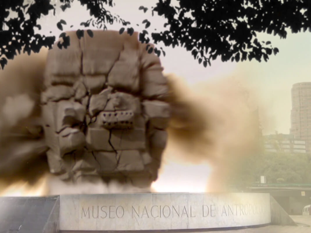 Explosivos (monolito de Coatlinchán) | Eduardo Abaroa. Tipología del estorbo | Museo Amparo, Puebla