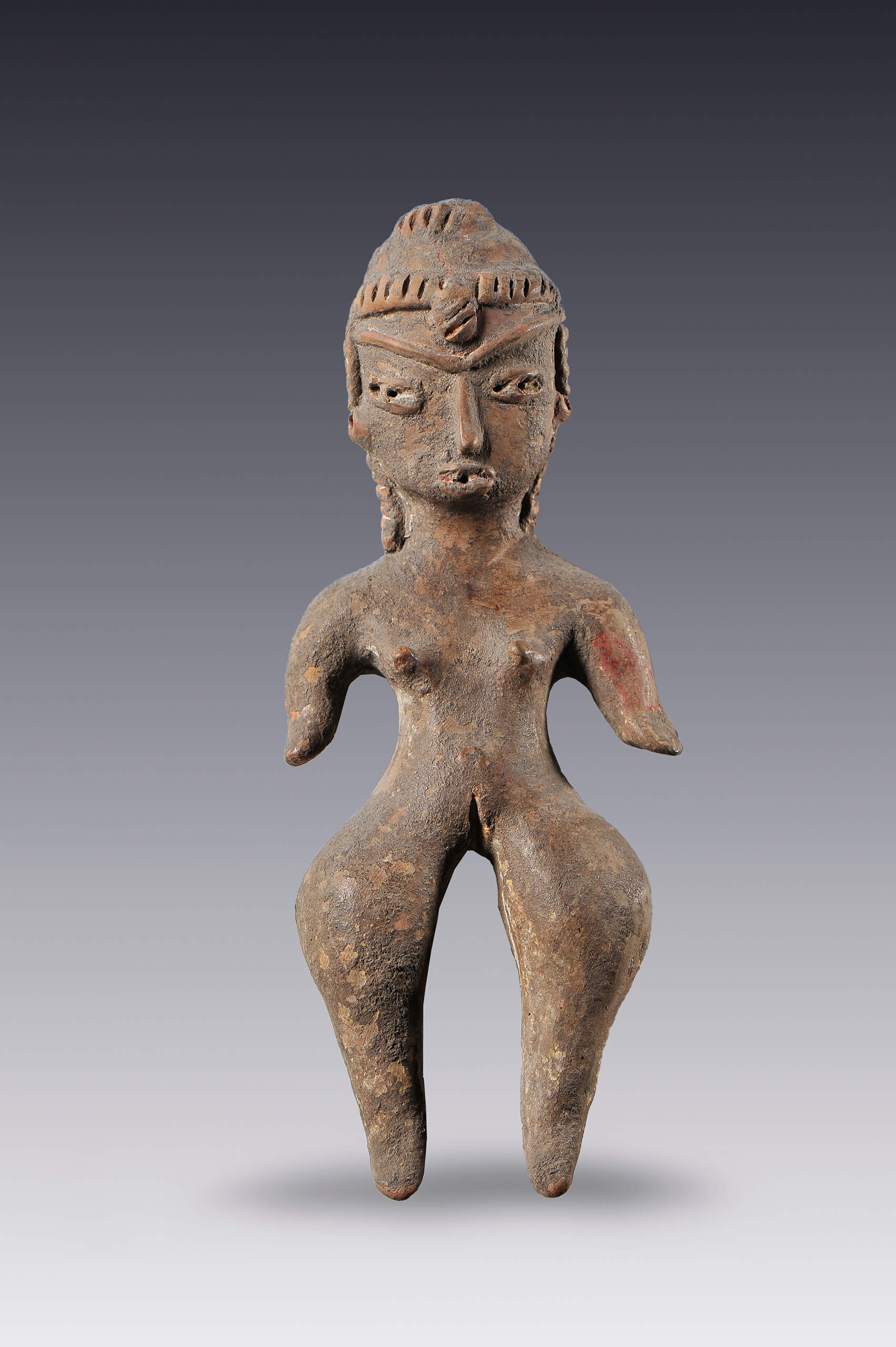 Personajes femeninos desnudos de pie (4) | El México antiguo. Salas de Arte Prehispánico | Museo Amparo, Puebla