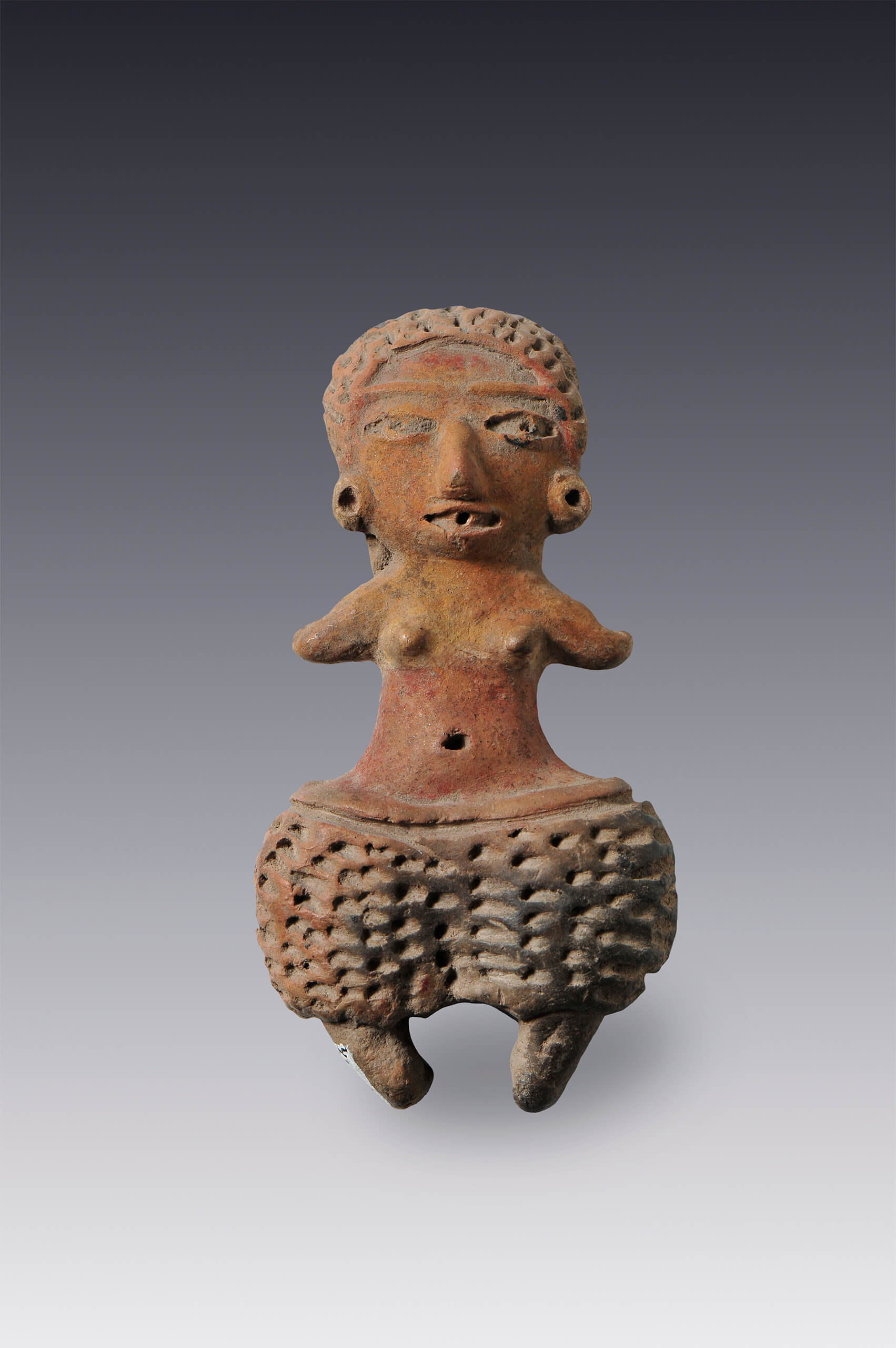 Bailarinas con falda y peinado crespo | El México antiguo. Salas de Arte Prehispánico | Museo Amparo, Puebla