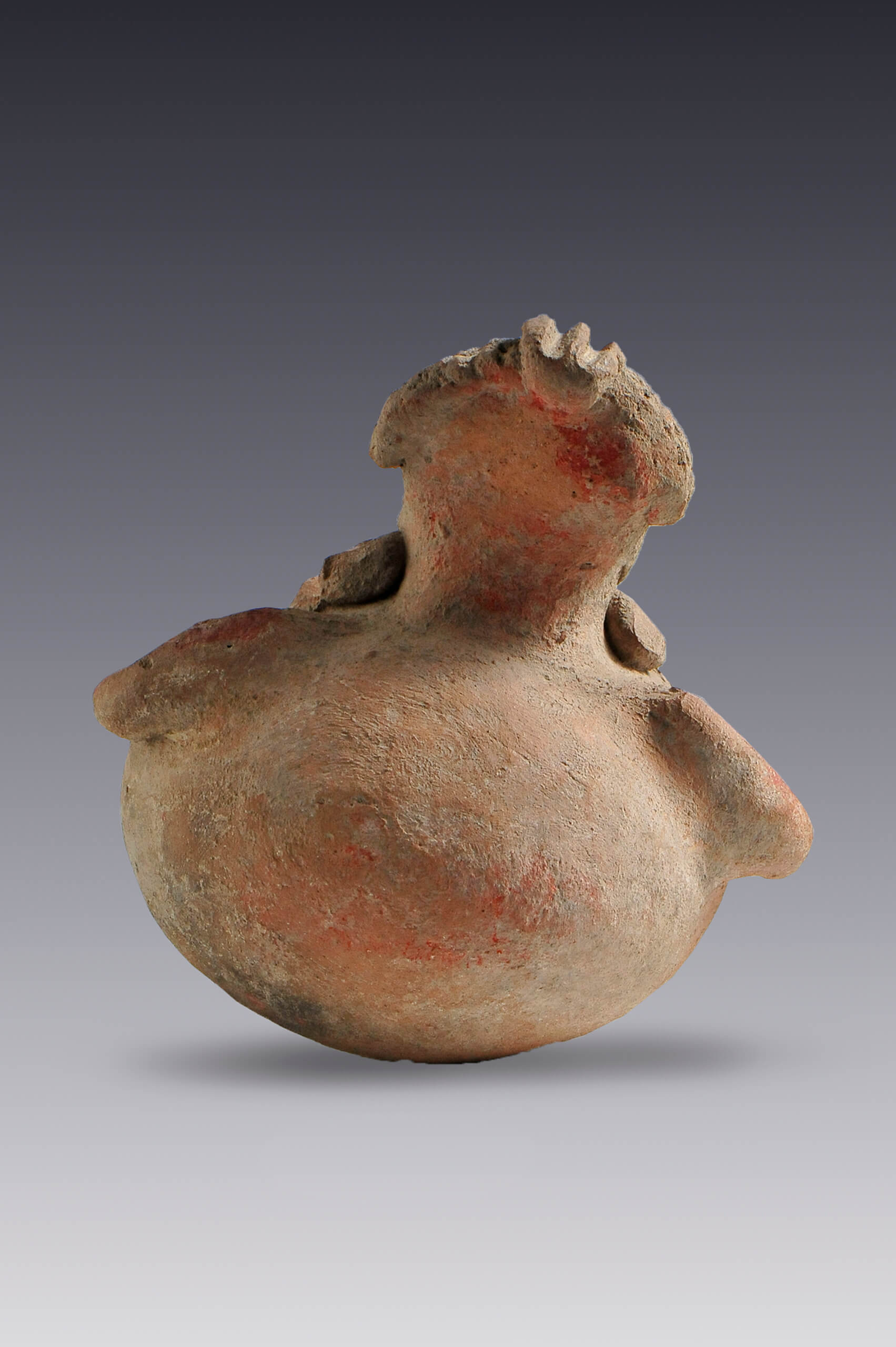 Silbato en forma de mujer de cuerpo globular | El México antiguo. Salas de Arte Prehispánico | Museo Amparo, Puebla
