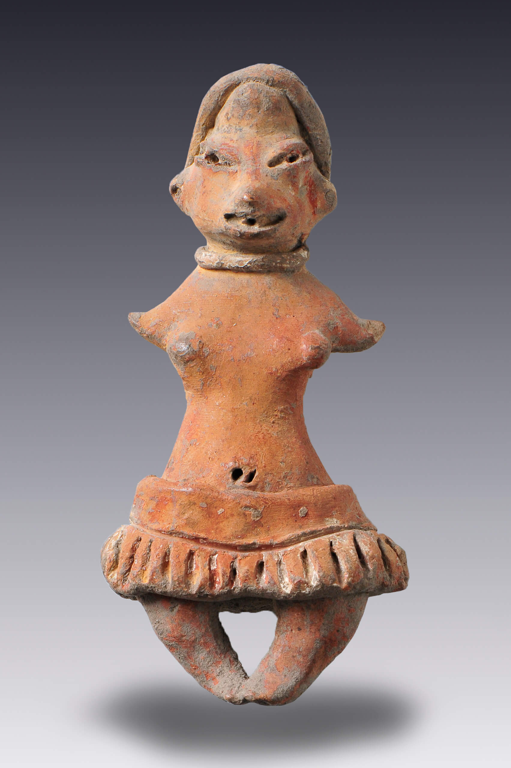 Bailarinas con falda y peinado alto | El México antiguo. Salas de Arte Prehispánico | Museo Amparo, Puebla
