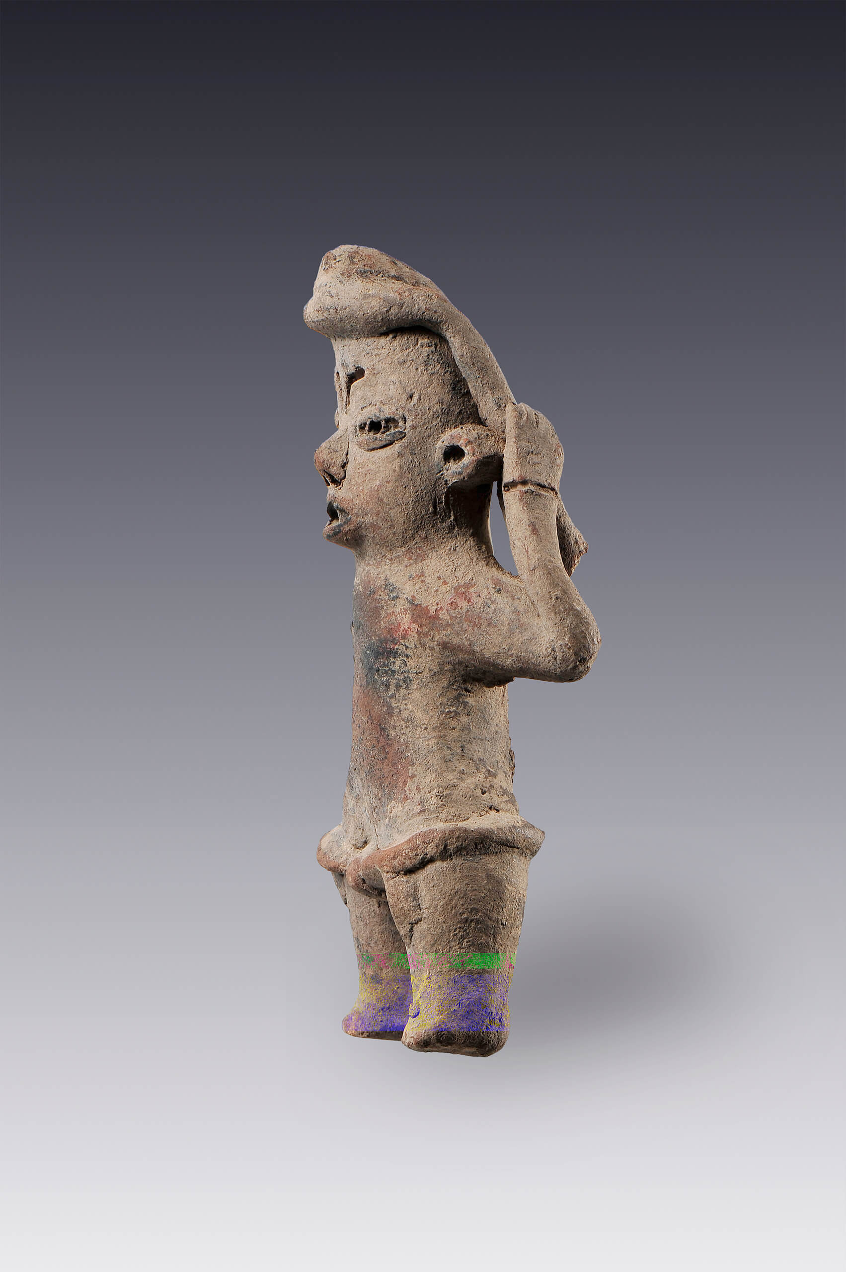 Figuras de personas que cargan con mecapal | El México antiguo. Salas de Arte Prehispánico | Museo Amparo, Puebla