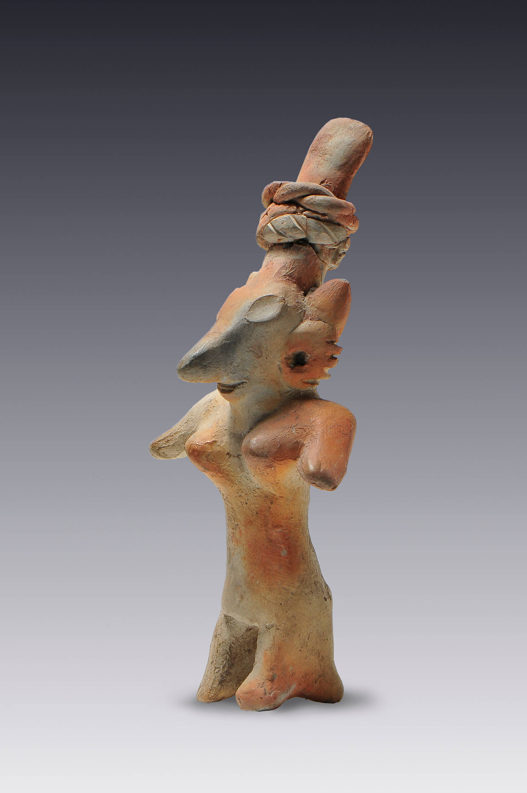 Joven con senos prominentes | El México antiguo. Salas de Arte Prehispánico | Museo Amparo, Puebla