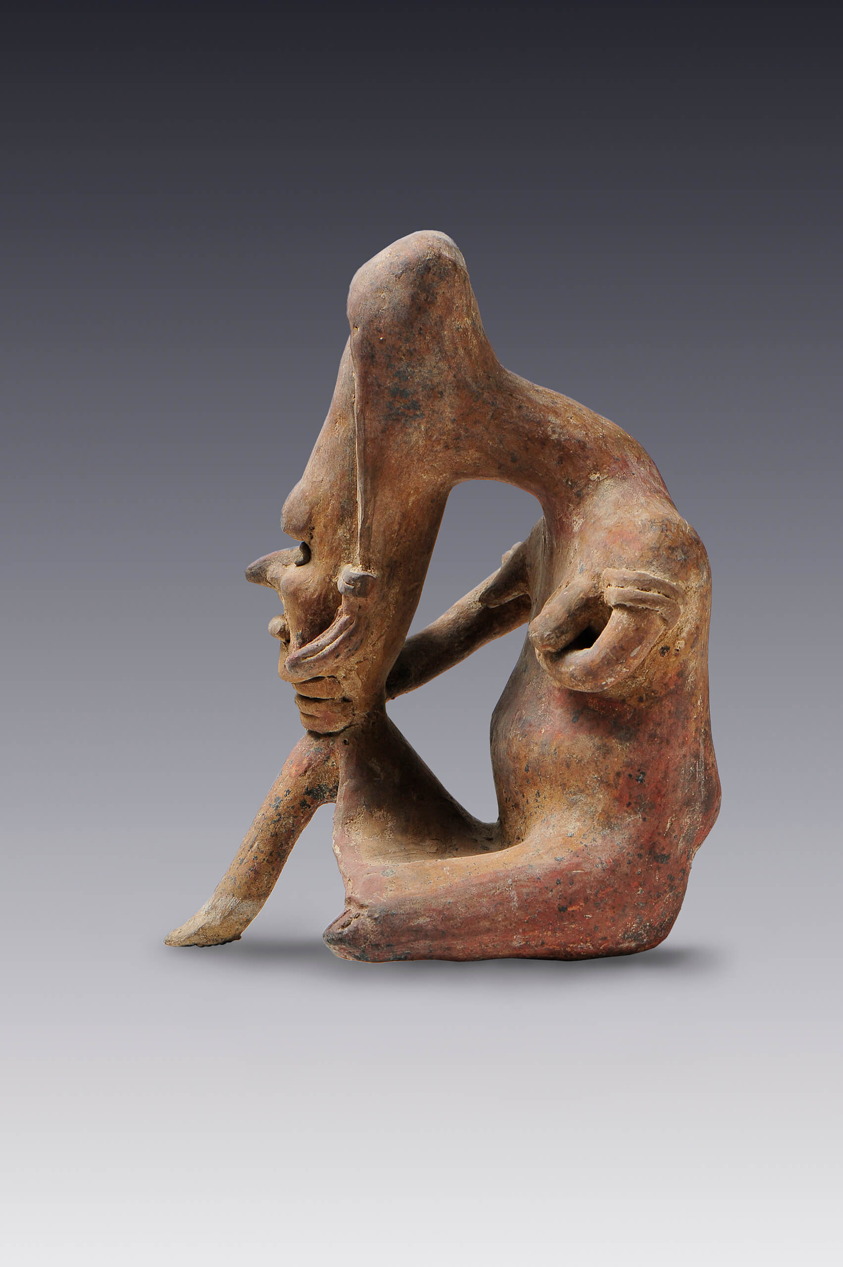 La pensadora. Mujer en actitud de reflexión y posiblemente de enojo | El México antiguo. Salas de Arte Prehispánico | Museo Amparo, Puebla