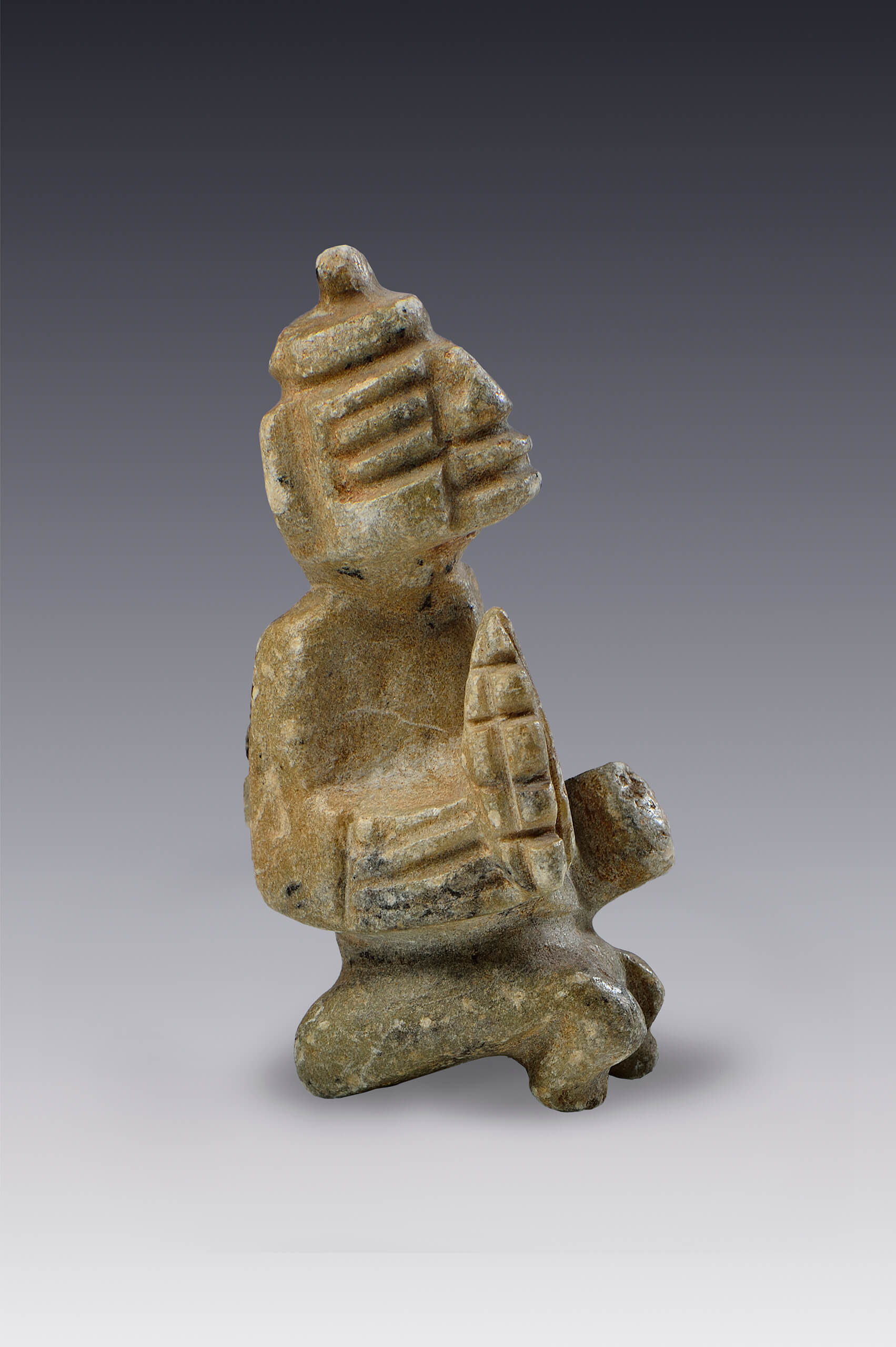 Hombre con los brazos y piernas semiflexionados | El México antiguo. Salas de Arte Prehispánico | Museo Amparo, Puebla