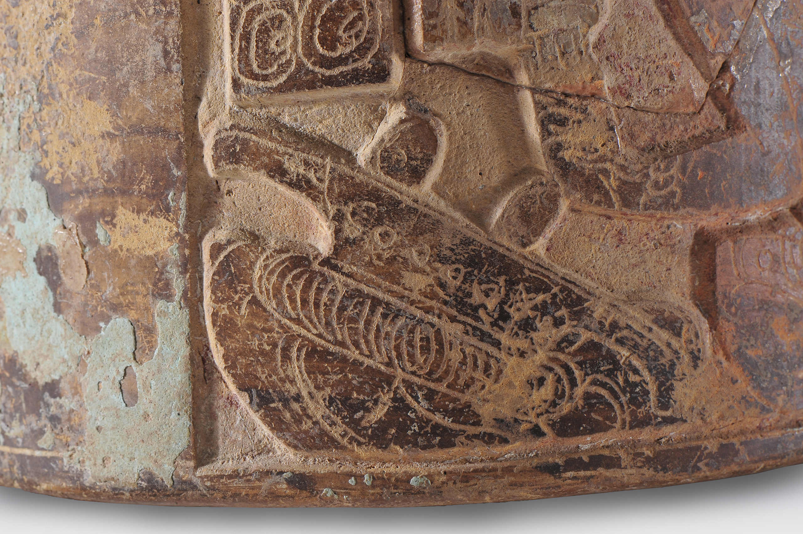 Vaso con representación de dos personajes | El México antiguo. Salas de Arte Prehispánico | Museo Amparo, Puebla