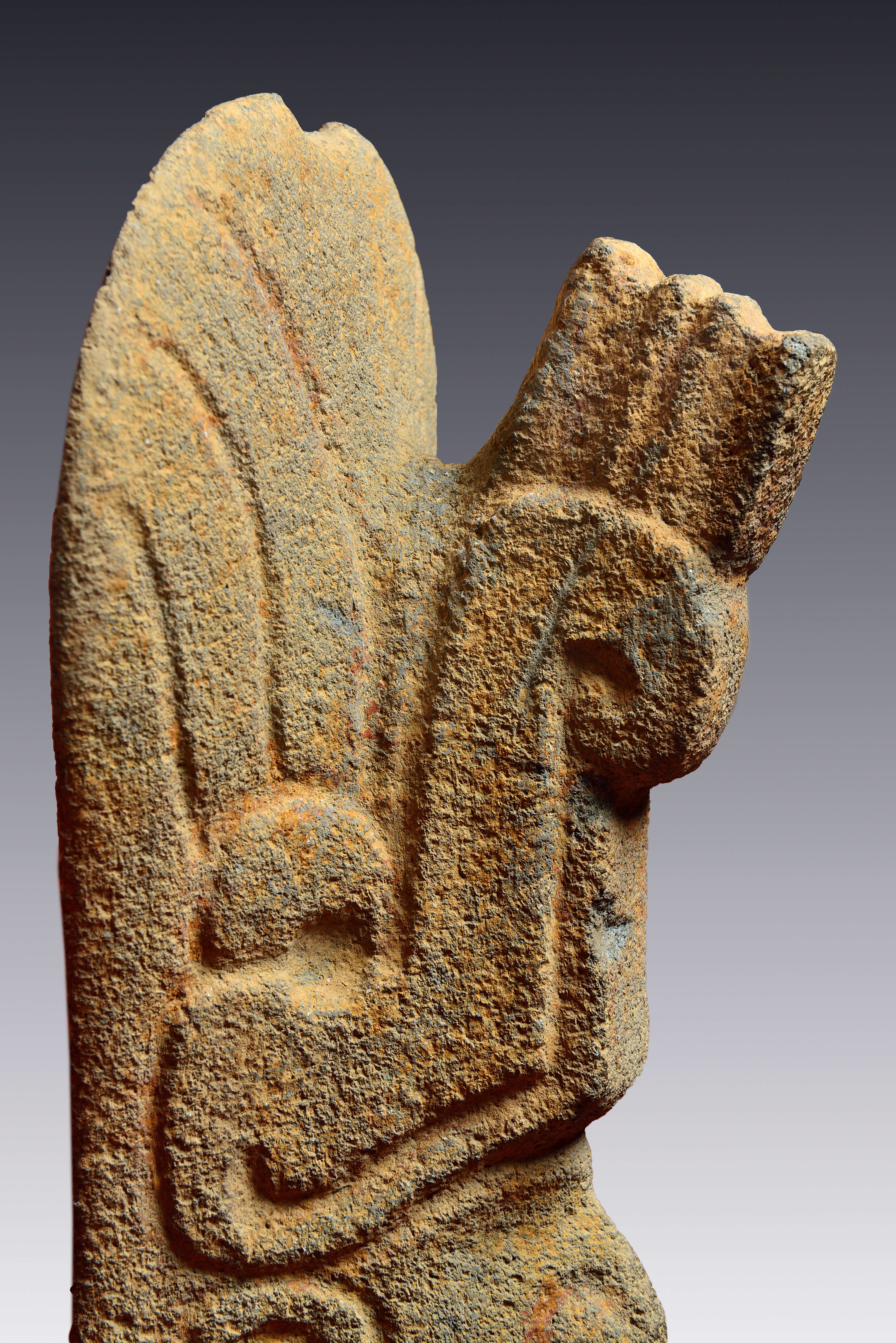 Palma tallada en basalto | Divinos Señores de la Montaña. La Sierra Norte de Puebla en tiempos de El Tajín | Museo Amparo, Puebla