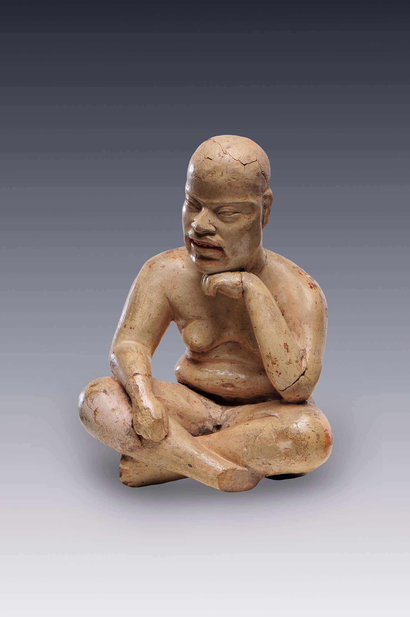 Hombre en actitud reflexiva | El amanecer de las formas | Museo Amparo, Puebla