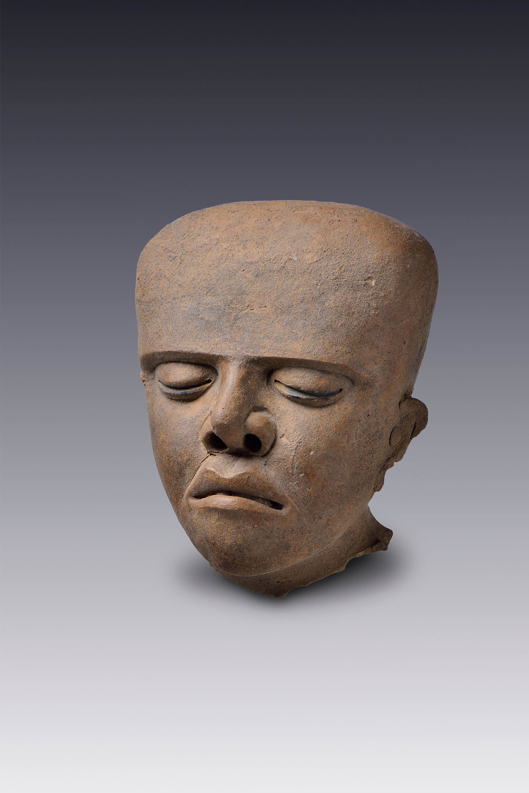 Rostro humano sin vida (fragmento) | El amanecer de las formas | Museo Amparo, Puebla