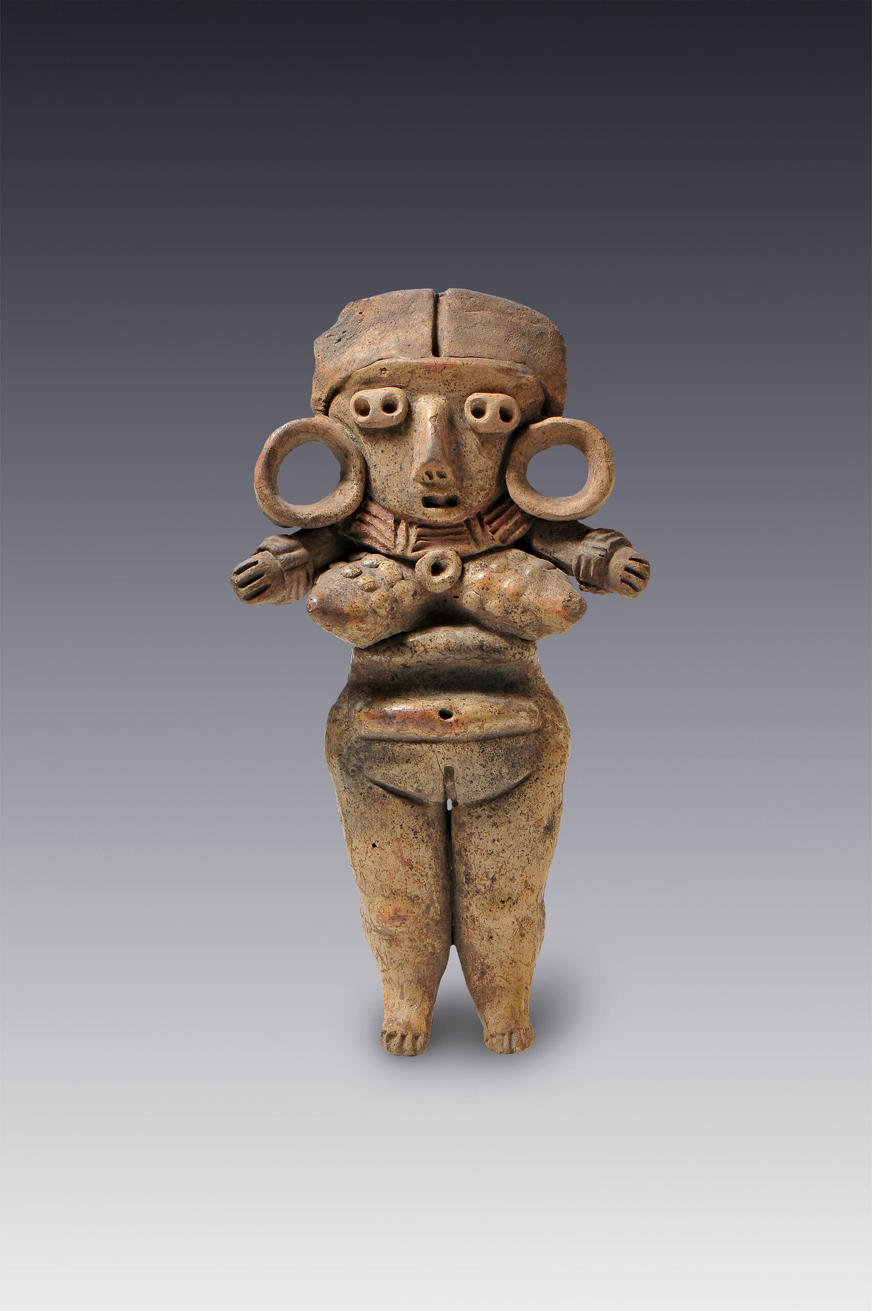 Desnudo femenino con senos escarificados | El México antiguo. Salas de Arte Prehispánico | Museo Amparo, Puebla