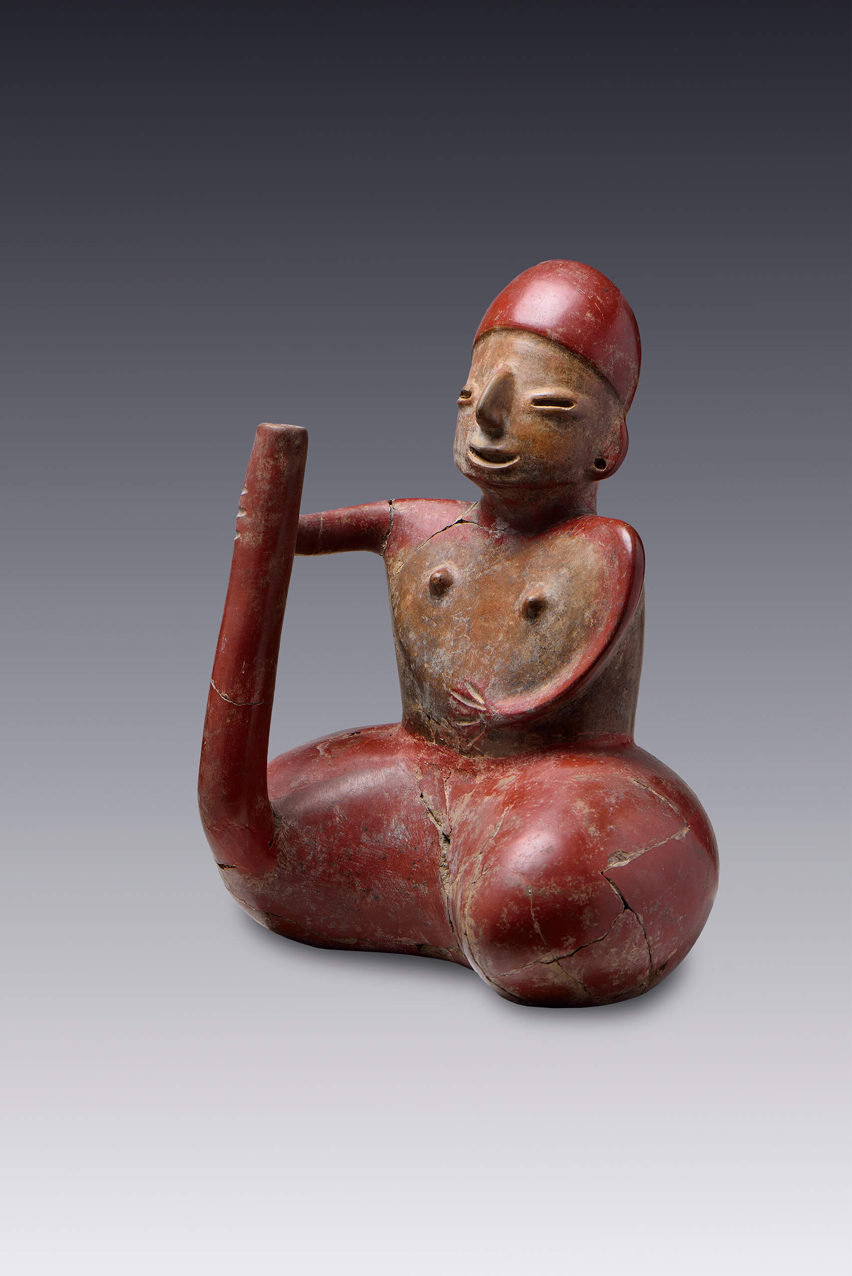Botellón con efigie antropomorfa | El México antiguo. Salas de Arte Prehispánico | Museo Amparo, Puebla