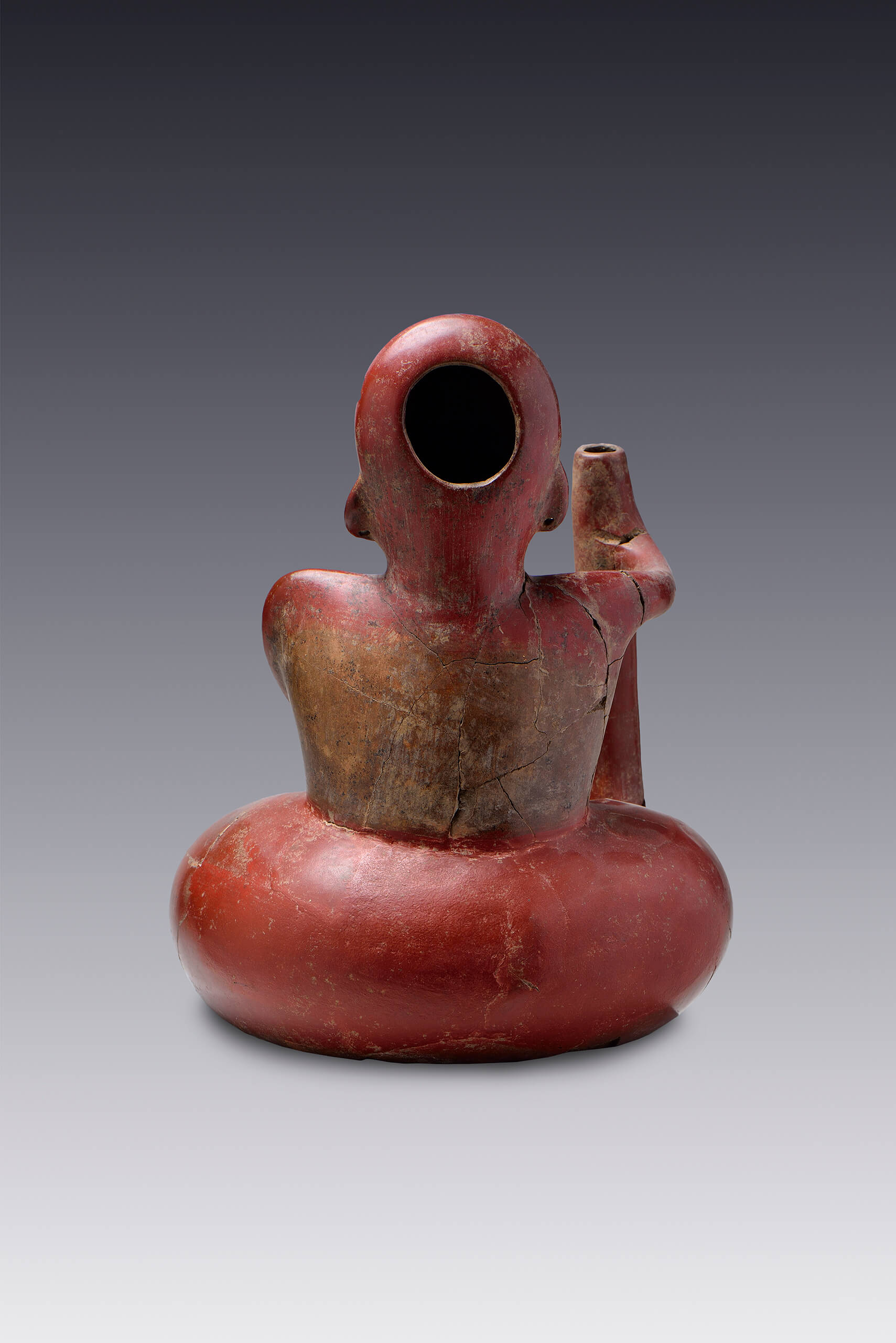 Botellón con efigie antropomorfa | El México antiguo. Salas de Arte Prehispánico | Museo Amparo, Puebla