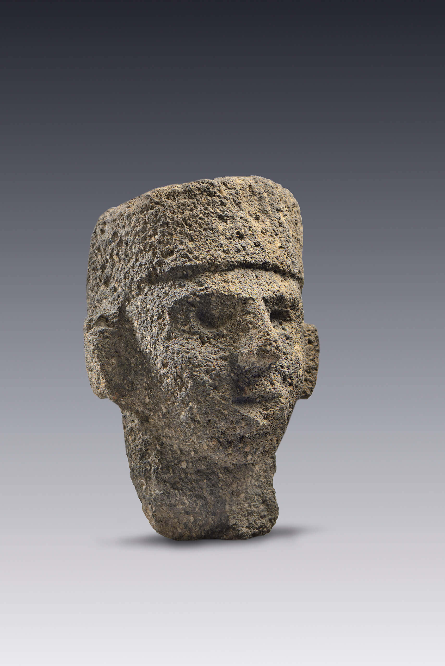 Escultura de cabeza antropomorfa  | El México antiguo. Salas de Arte Prehispánico | Museo Amparo, Puebla