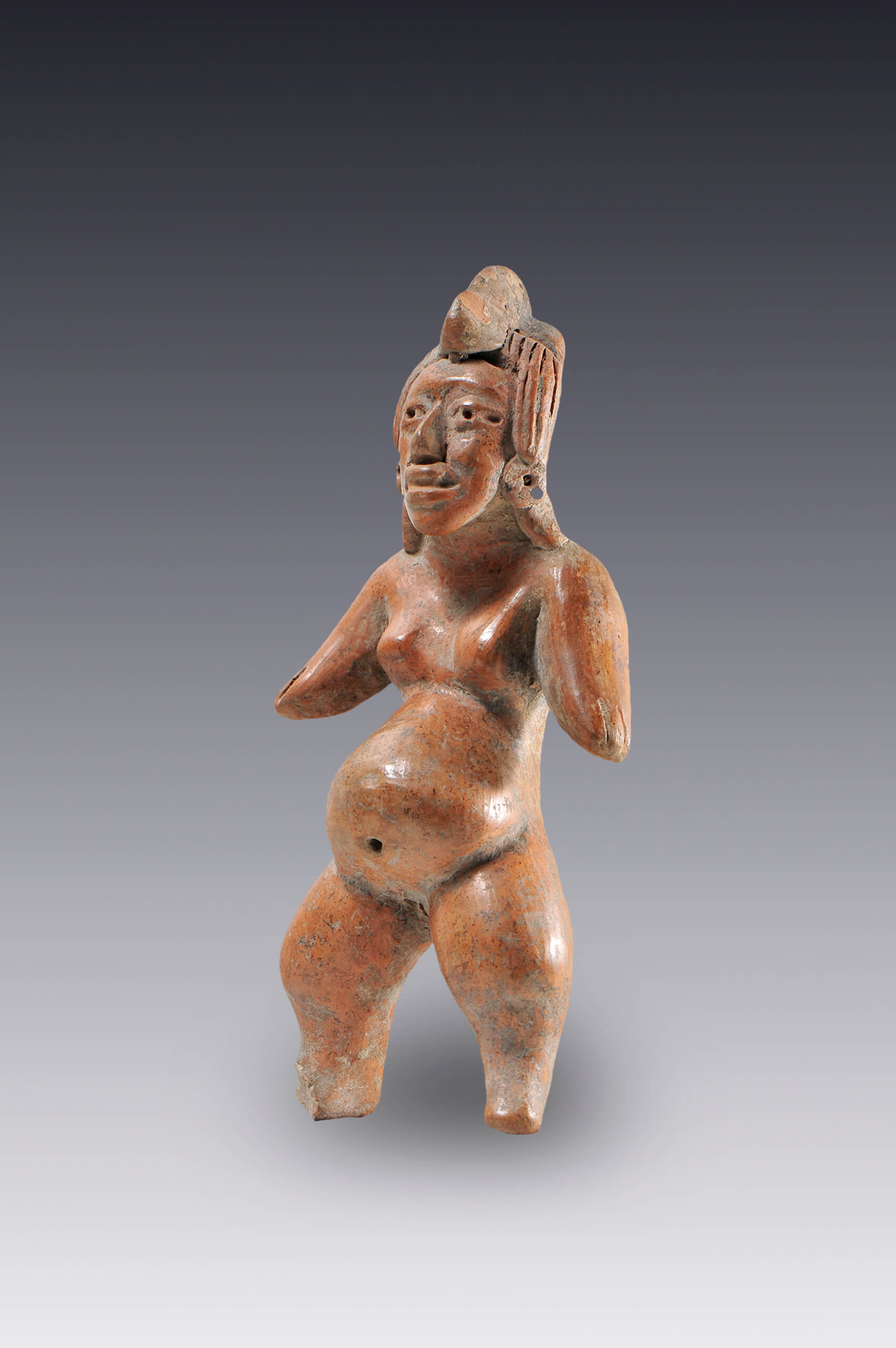 Mujer embarazada de pie | El México antiguo. Salas de Arte Prehispánico | Museo Amparo, Puebla