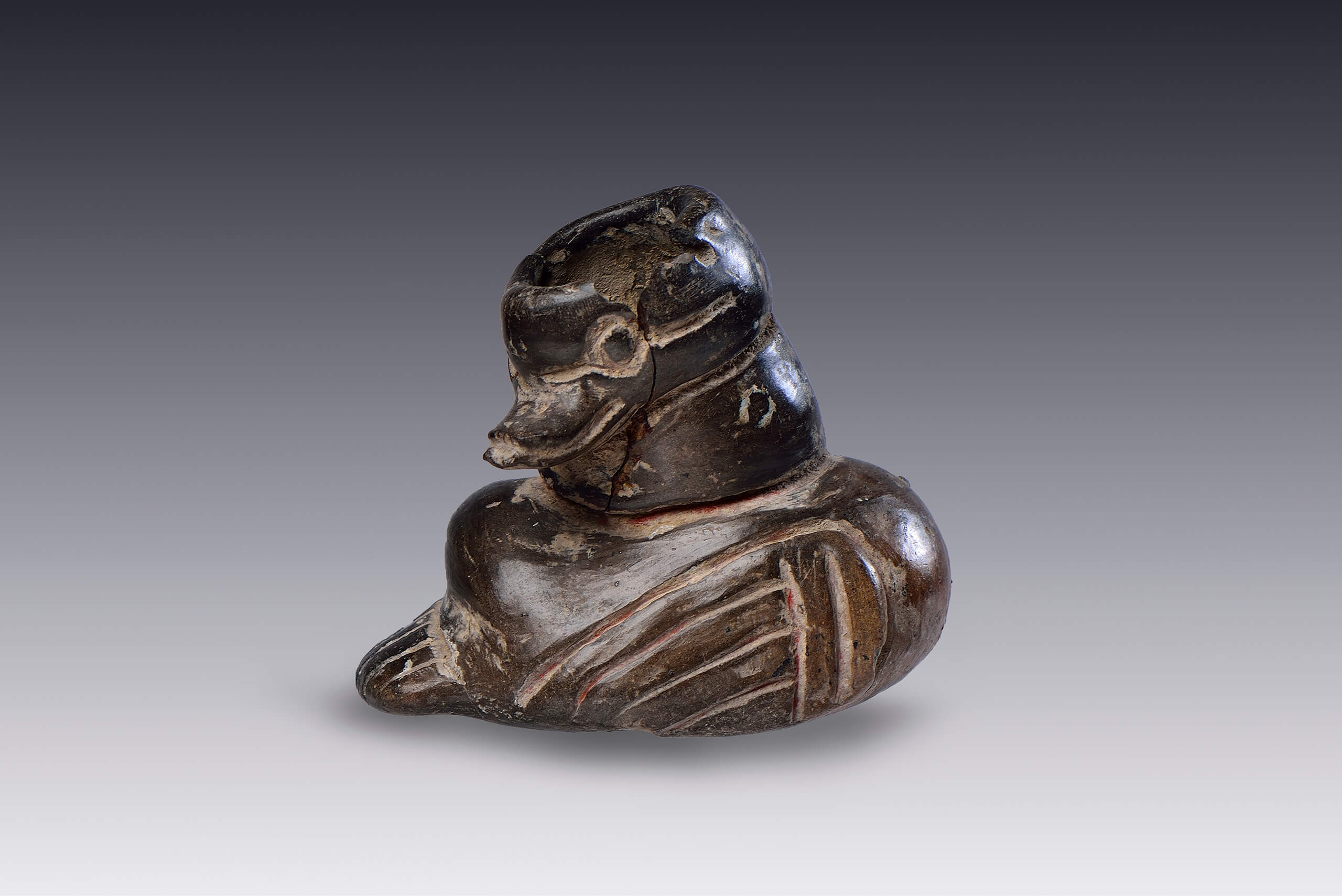 Vasija miniatura en forma de pato  | El México antiguo. Salas de Arte Prehispánico | Museo Amparo, Puebla