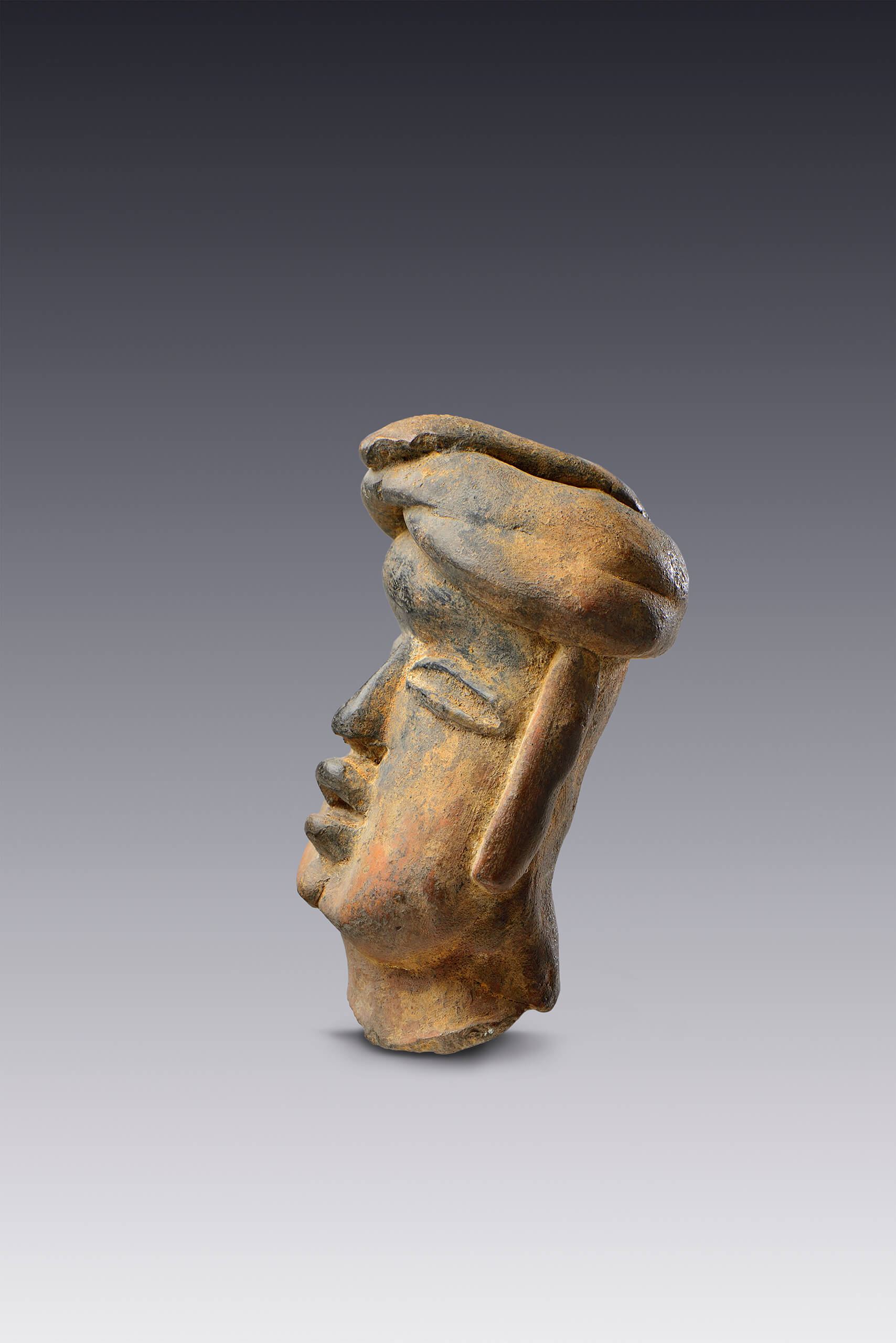 Cabezas de personajes con deformación craneana	 | El México antiguo. Salas de Arte Prehispánico | Museo Amparo, Puebla