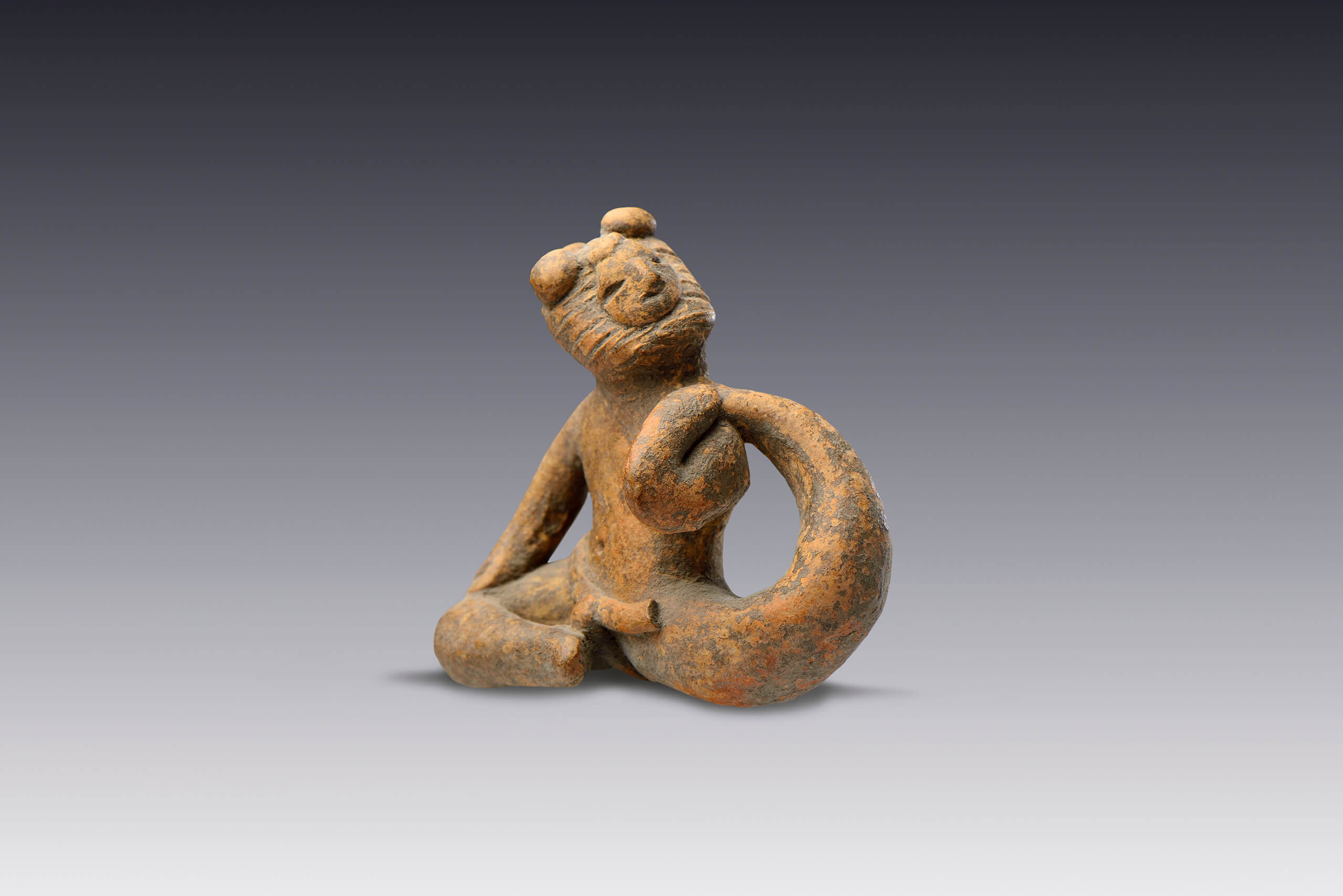 Personaje contorsionista | El México antiguo. Salas de Arte Prehispánico | Museo Amparo, Puebla