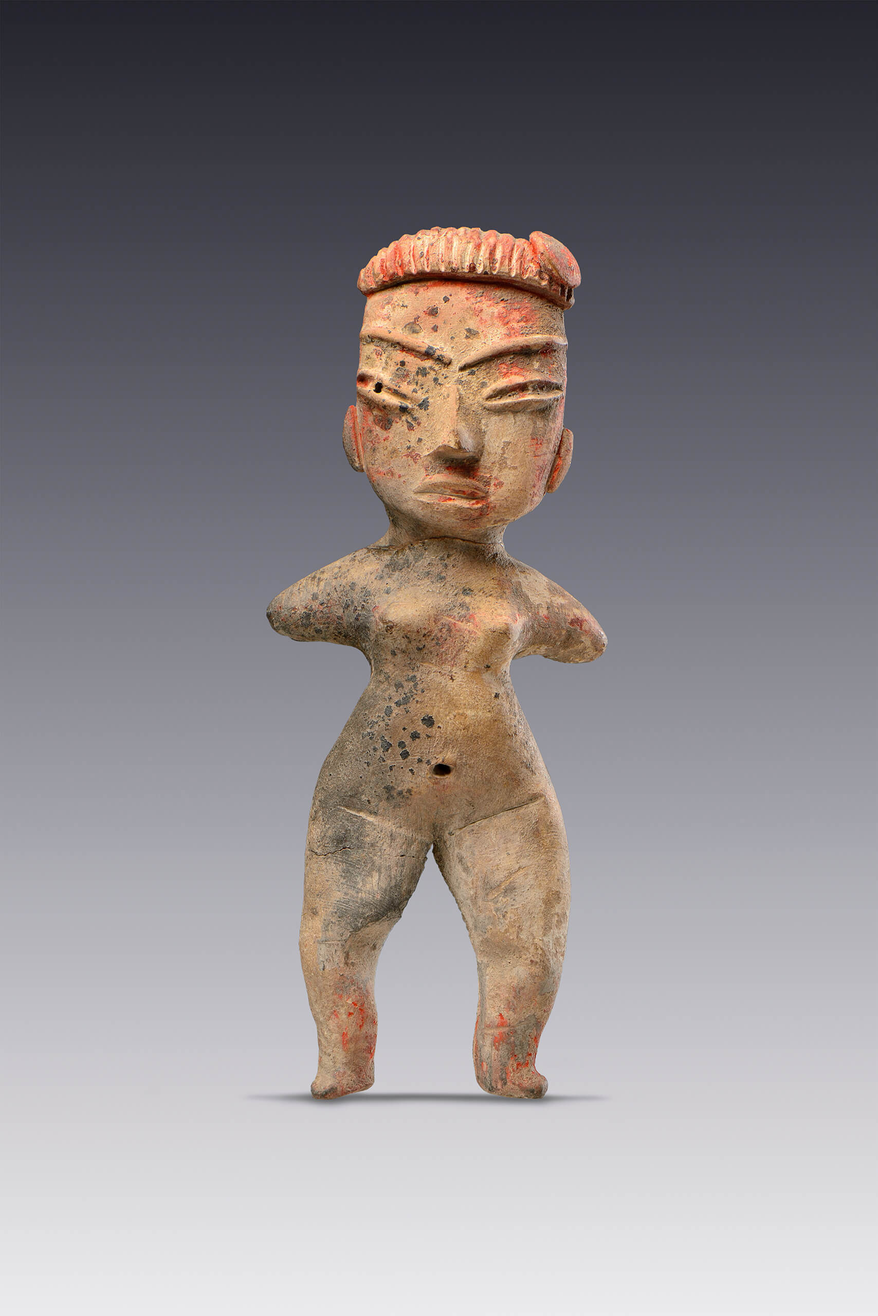 Personajes femeninos con pintura facial y corporal | El México antiguo. Salas de Arte Prehispánico | Museo Amparo, Puebla