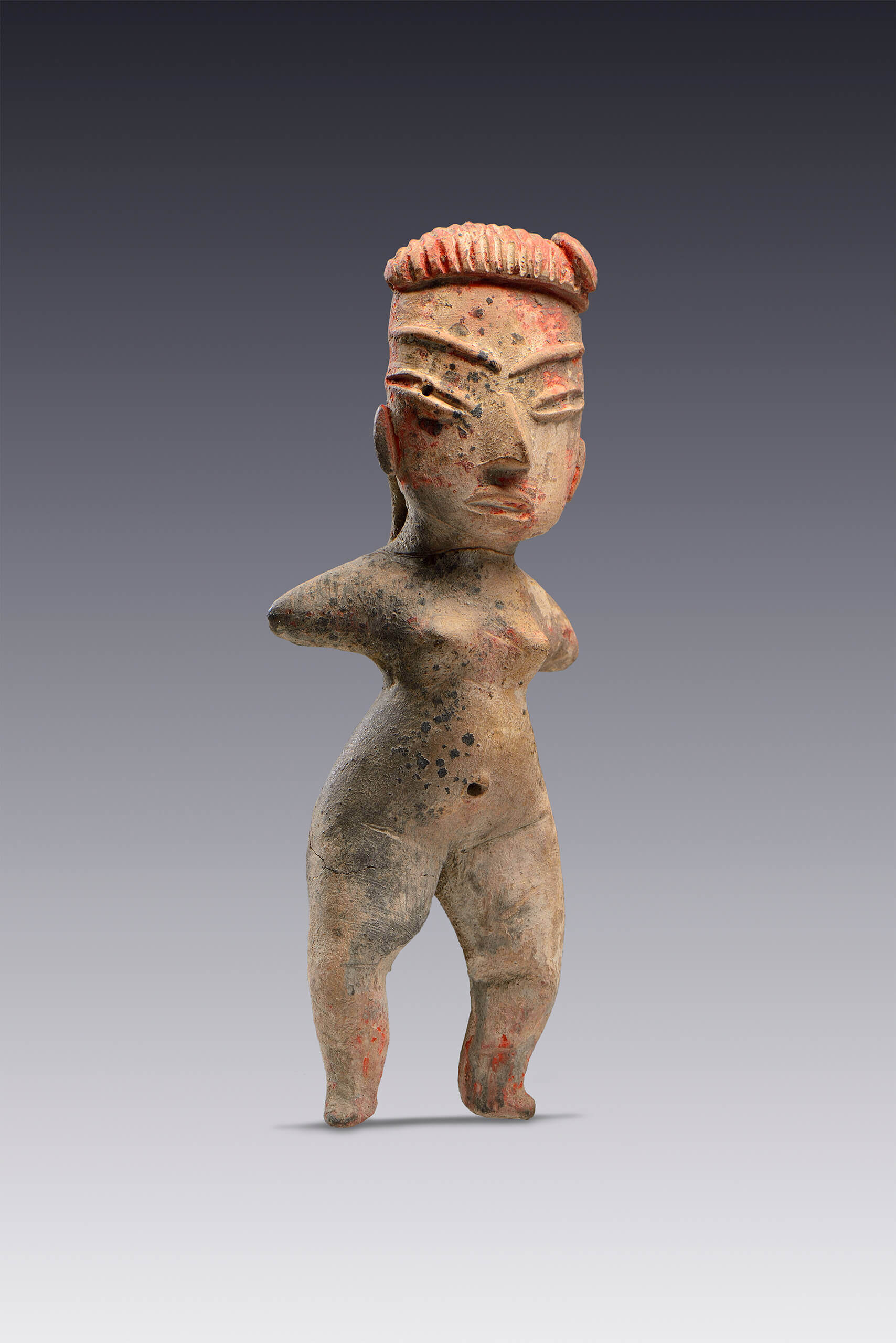Personajes femeninos con pintura facial y corporal | El México antiguo. Salas de Arte Prehispánico | Museo Amparo, Puebla
