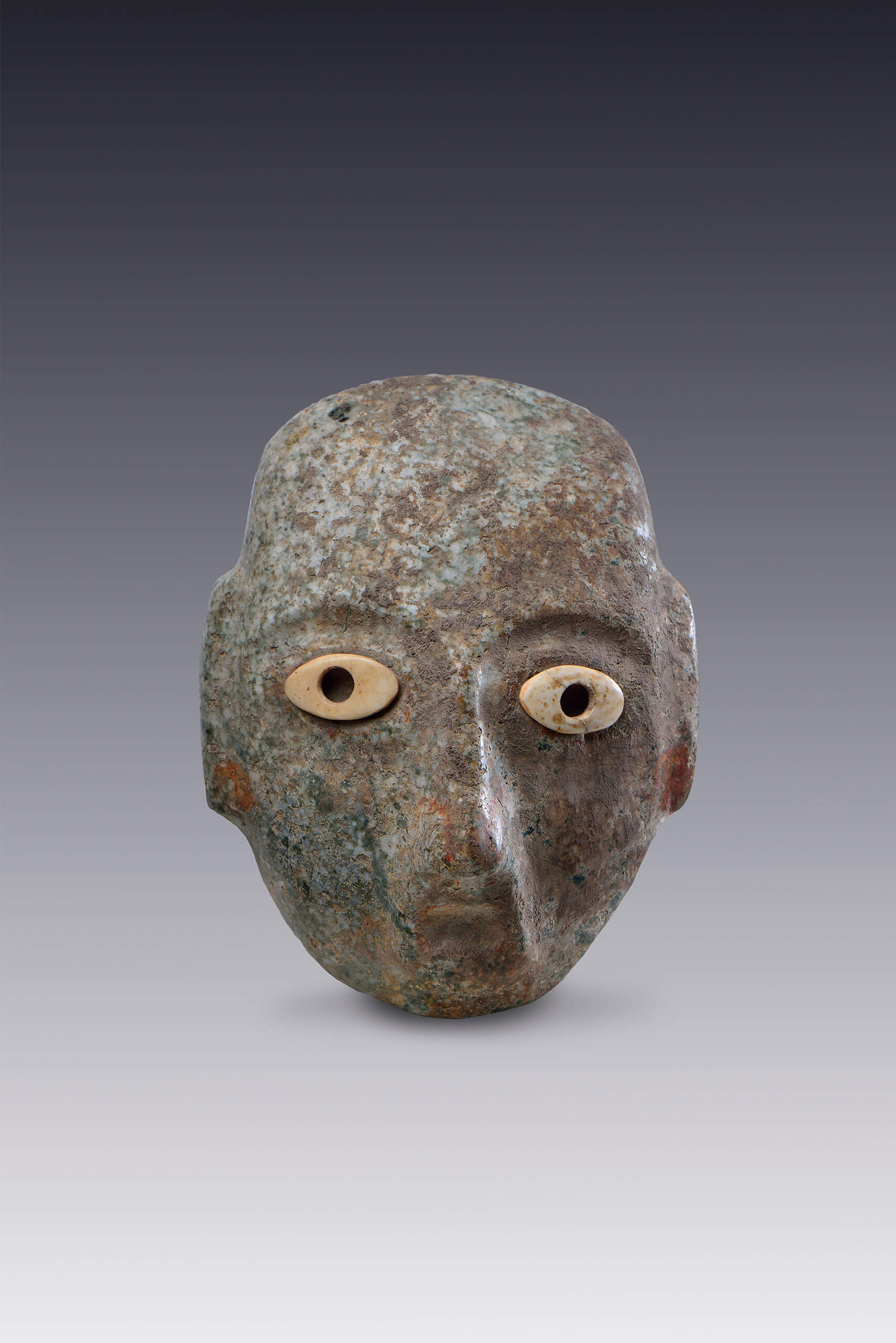 Máscara con mirada exaltada | El México antiguo. Salas de Arte Prehispánico | Museo Amparo, Puebla