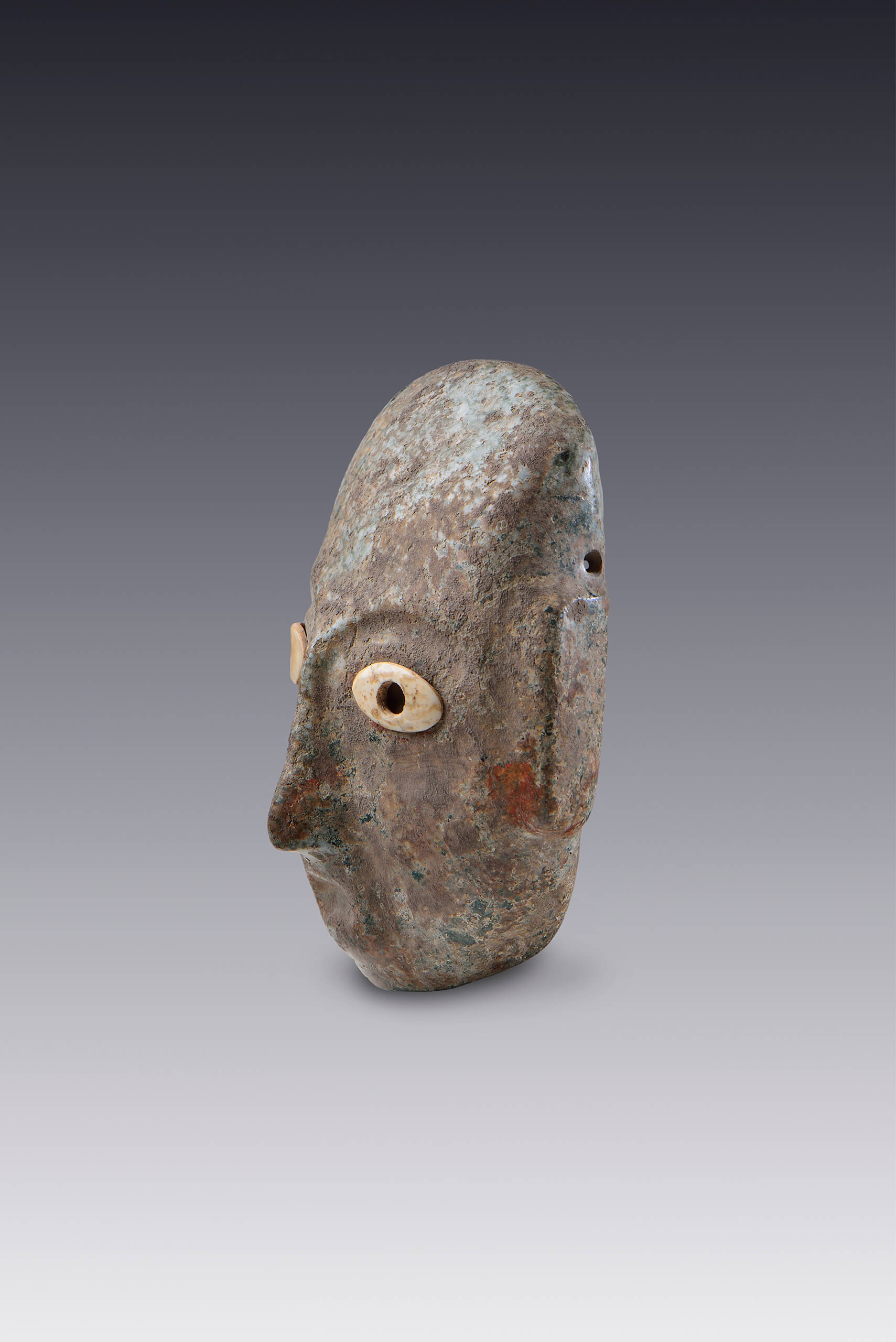 Máscara con mirada exaltada | El México antiguo. Salas de Arte Prehispánico | Museo Amparo, Puebla