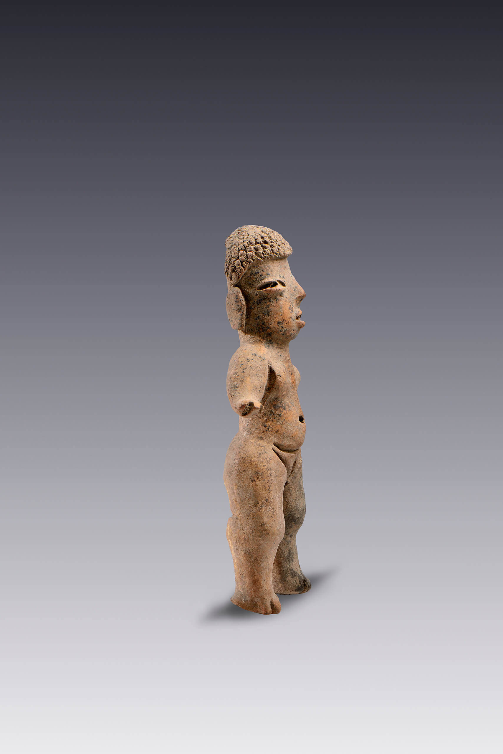 Mujer desnuda con cabello recortado | El México antiguo. Salas de Arte Prehispánico | Museo Amparo, Puebla