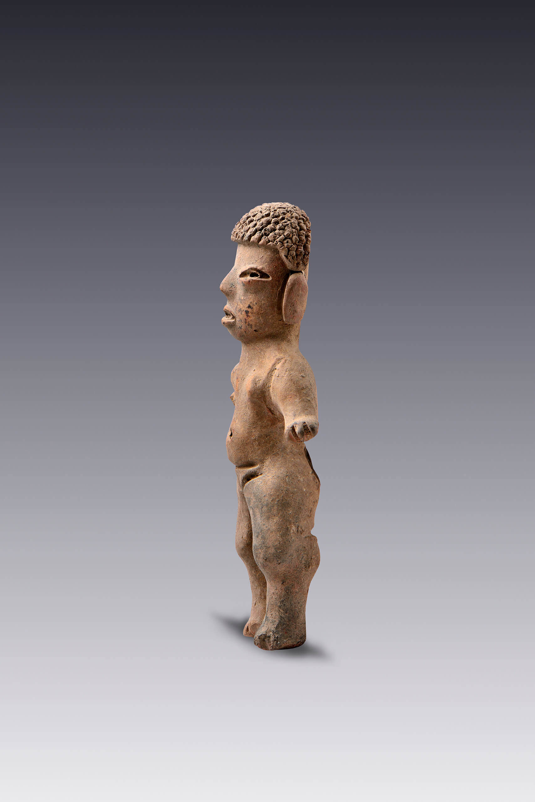Mujer desnuda con cabello recortado | El México antiguo. Salas de Arte Prehispánico | Museo Amparo, Puebla
