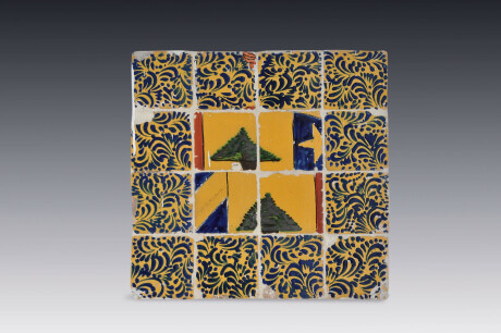 Panel de azulejos con motivos geométricos