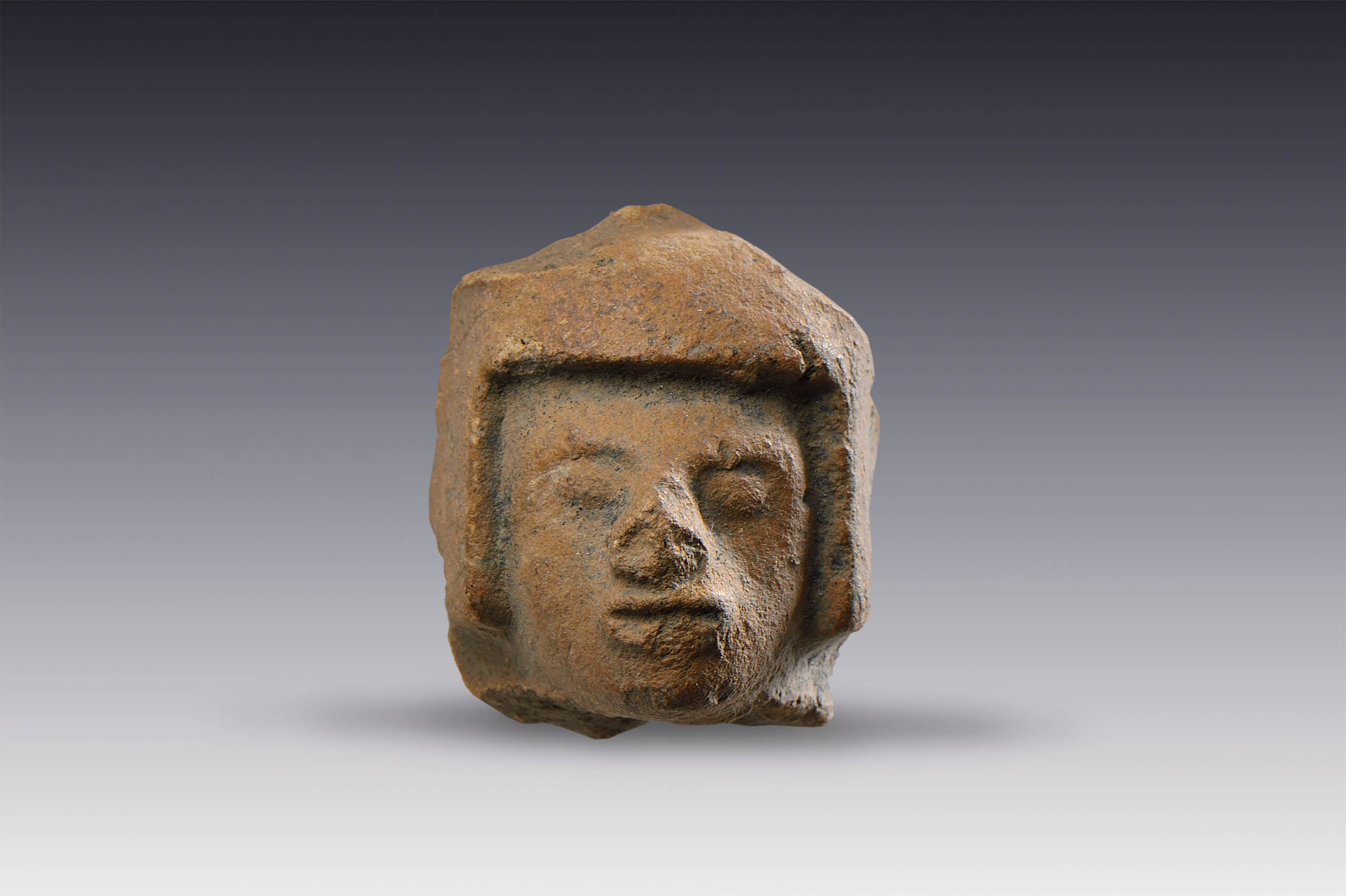 Cabeza de figurilla  | El México antiguo. Salas de Arte Prehispánico | Museo Amparo, Puebla