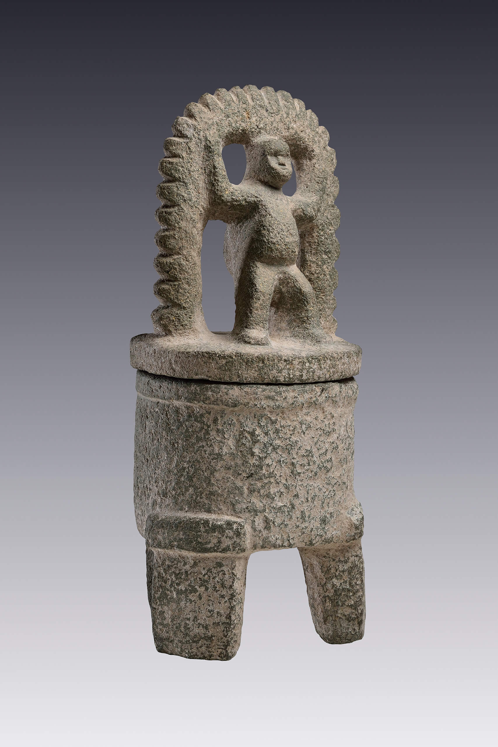  Vaso trípode con tapadera de mono | El México antiguo. Salas de Arte Prehispánico | Museo Amparo, Puebla