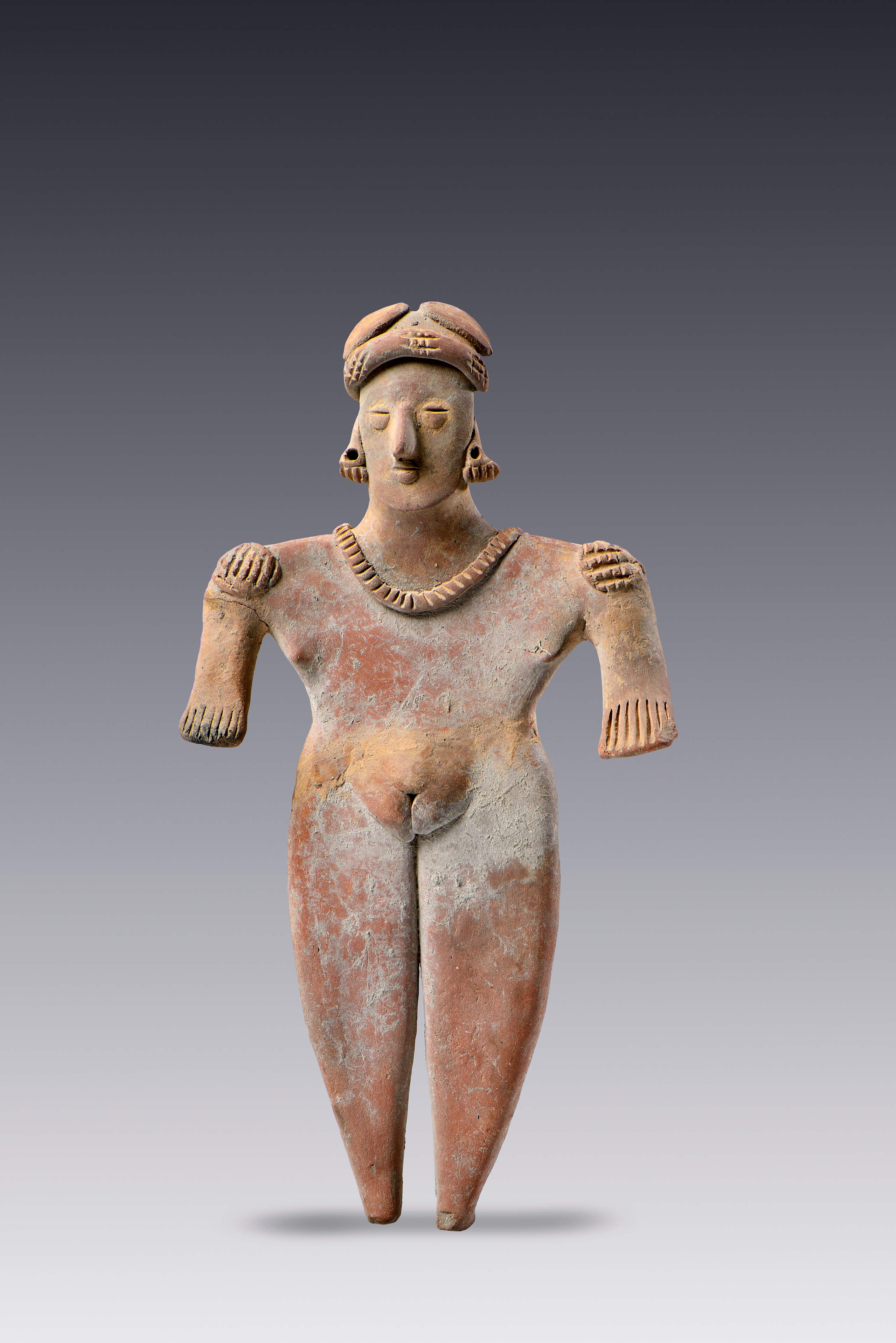 Figurilla acinturada | El M&eacute;xico antiguo. Salas de Arte Prehisp&aacute;nico | Museo Amparo, Puebla