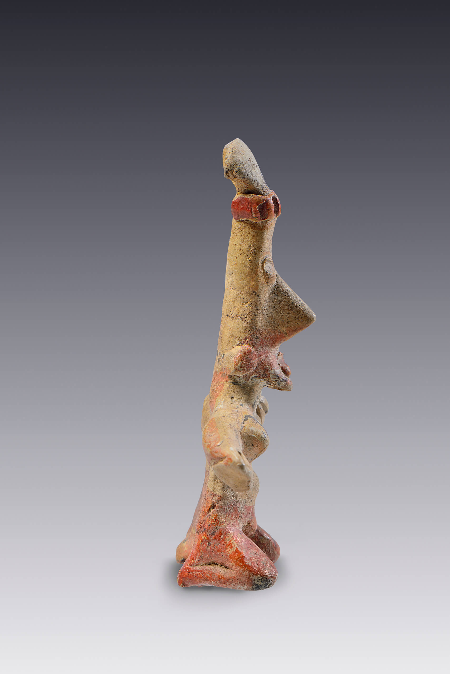 Figurilla femenina “copete ancho” arrodillada | El México antiguo. Salas de Arte Prehispánico | Museo Amparo, Puebla