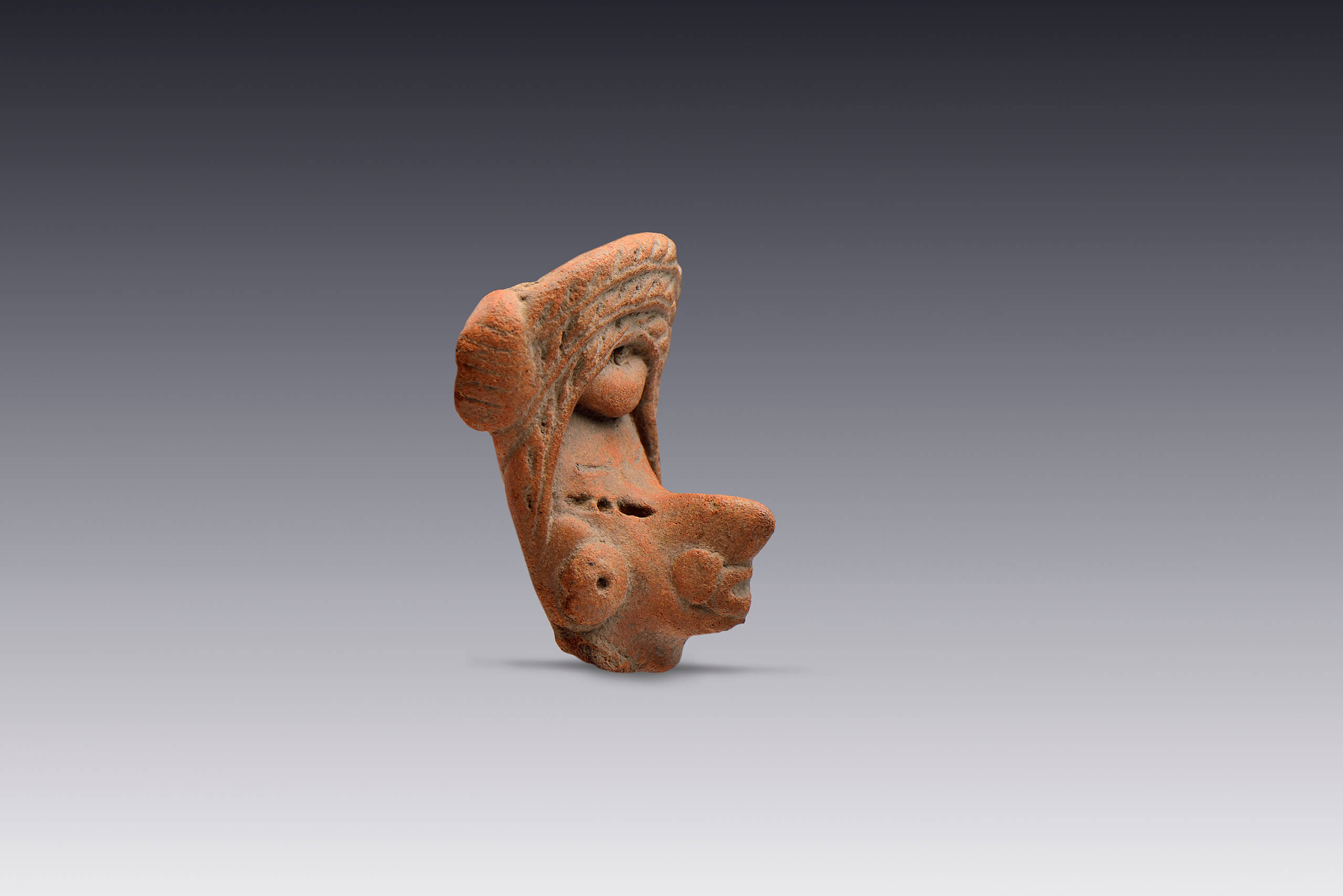 Cabeza antropomorfa | El México antiguo. Salas de Arte Prehispánico | Museo Amparo, Puebla