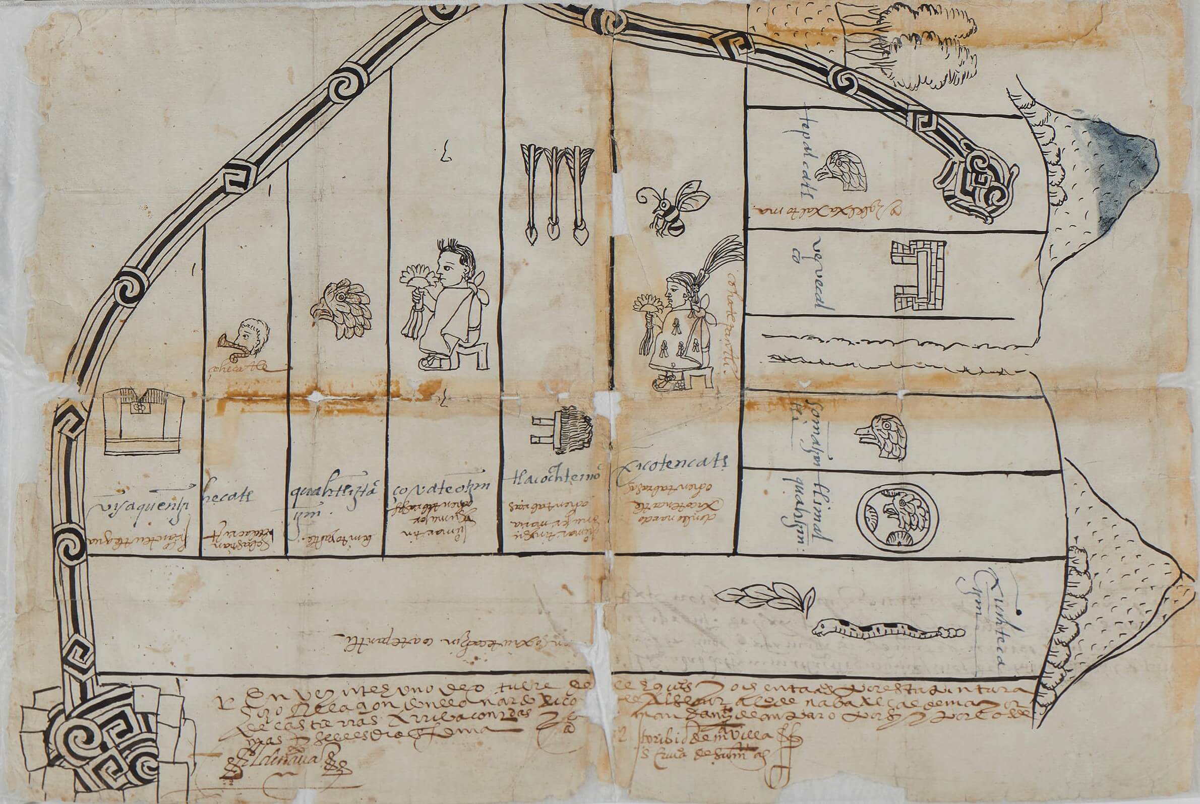Pintura de la relación de tierras de don Leonardo Xicohténcatl | El tiempo en las cosas. Salas de Arte Contemporáneo | Museo Amparo, Puebla